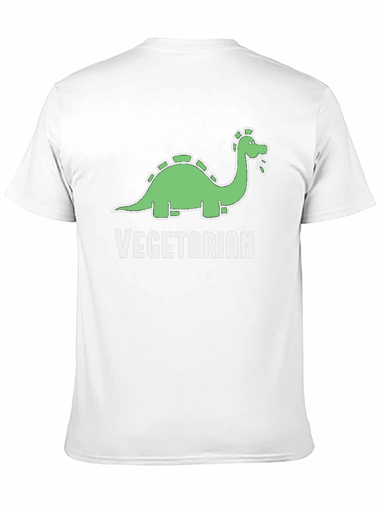 Black Vegetarian Dinosaur T-Shirt Funny Graphic Tee view 11
