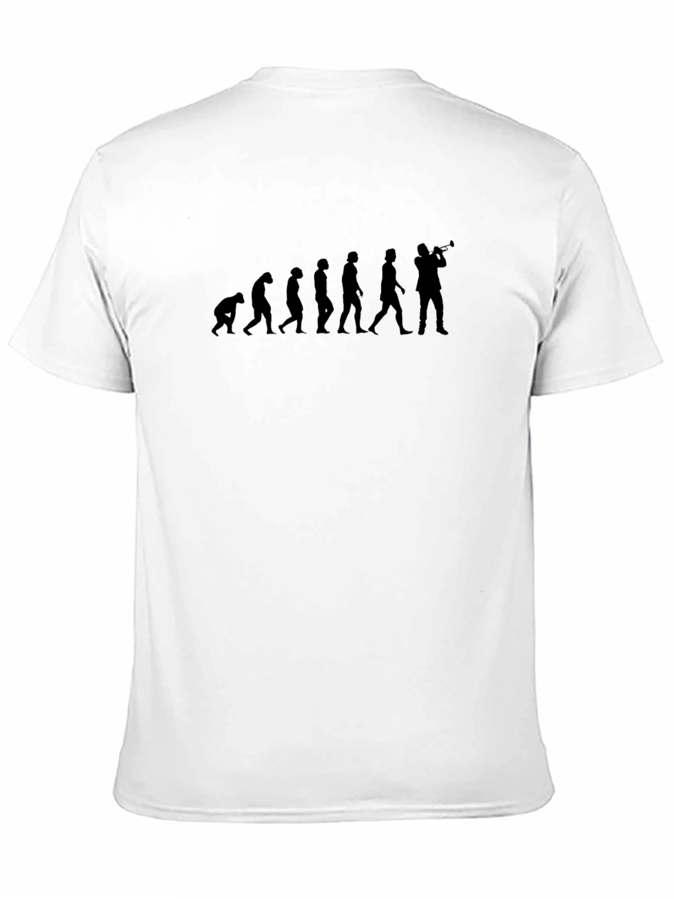 Black Evolution of Trumpet Player T-Shirt view 11