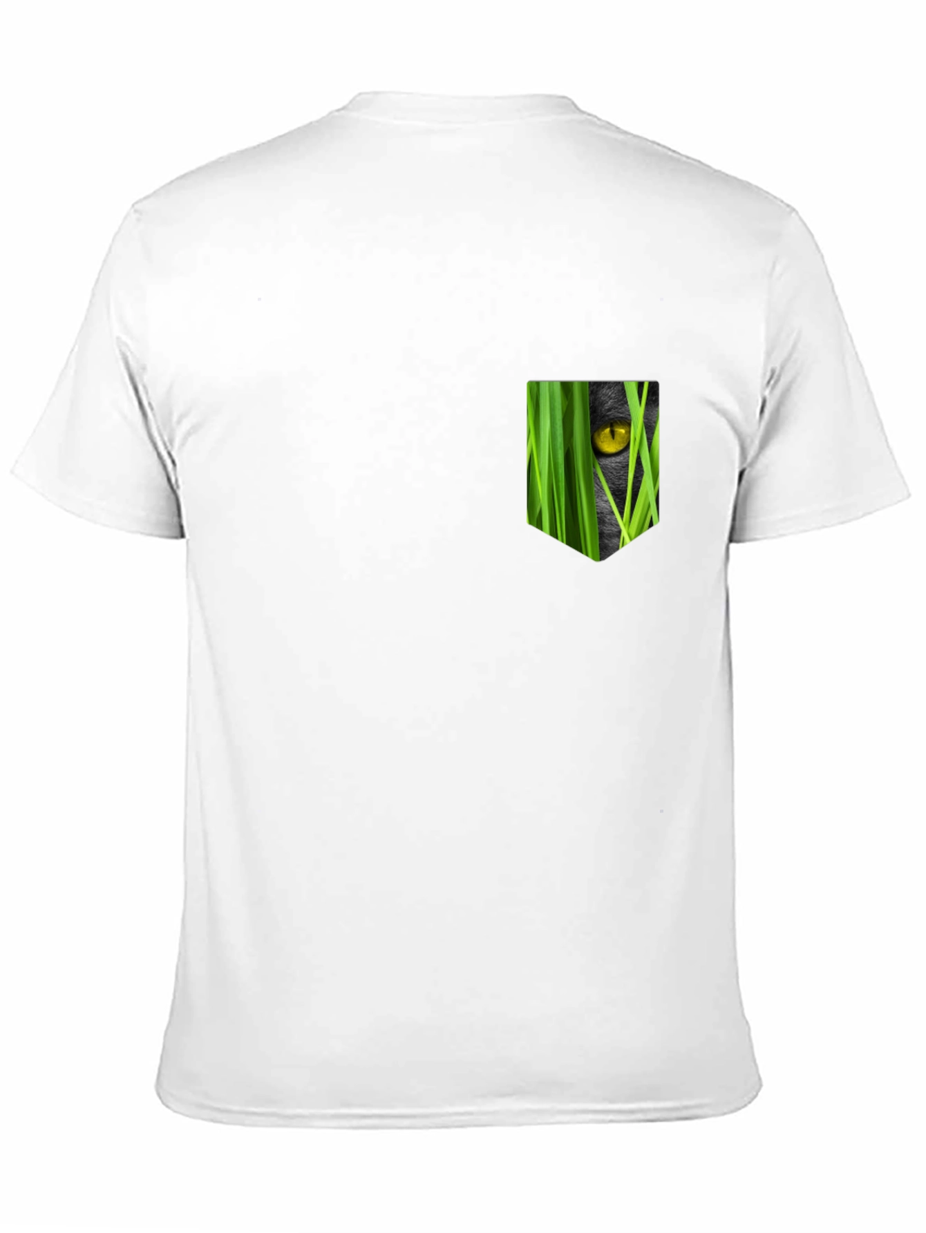 Black Black Cat Peek Pocket T-Shirt - Novelty Graphic Tee view 11