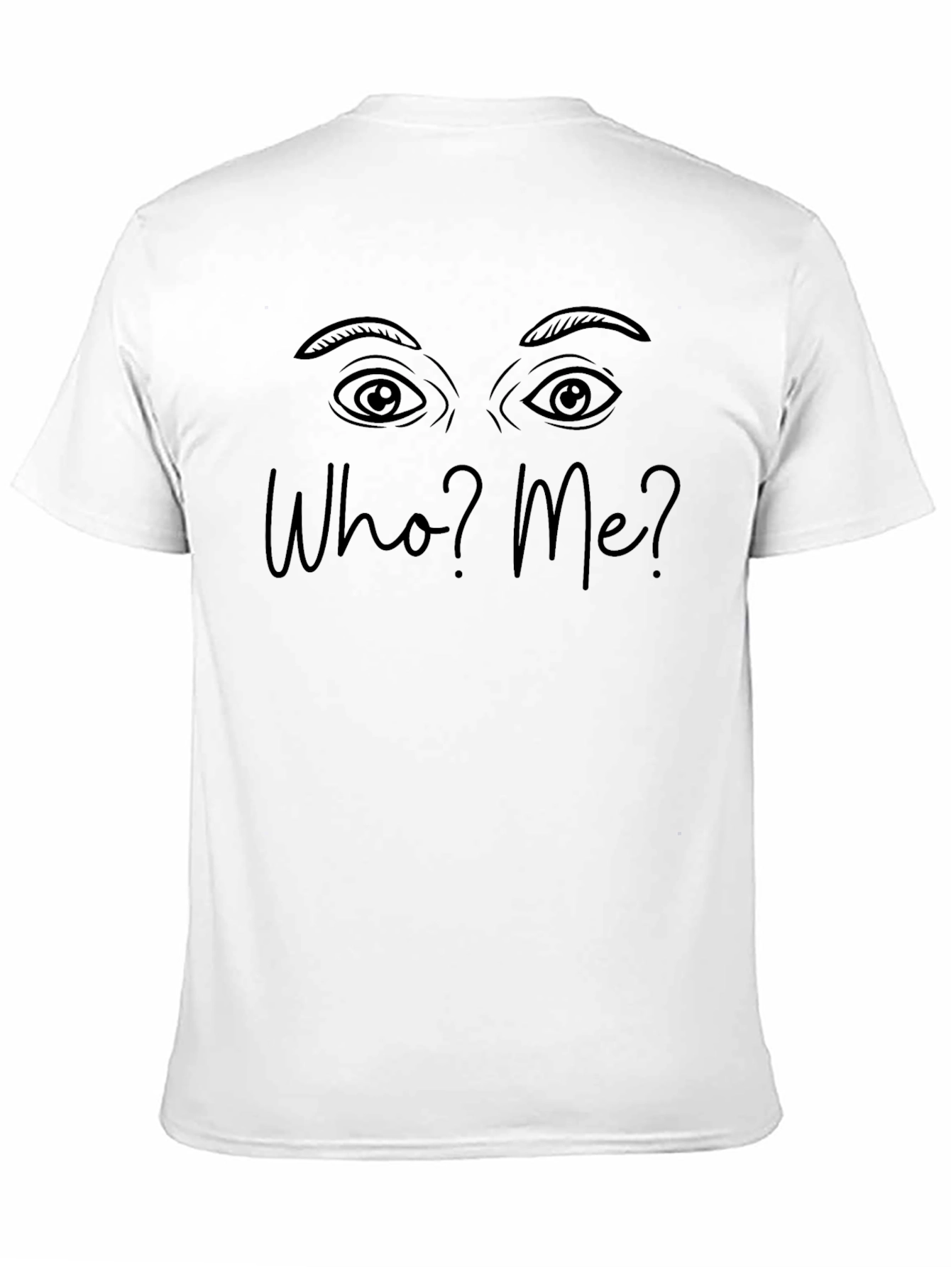Black Who? Me? Graphic Tee - Comfy Casual Black T-Shirt view 11