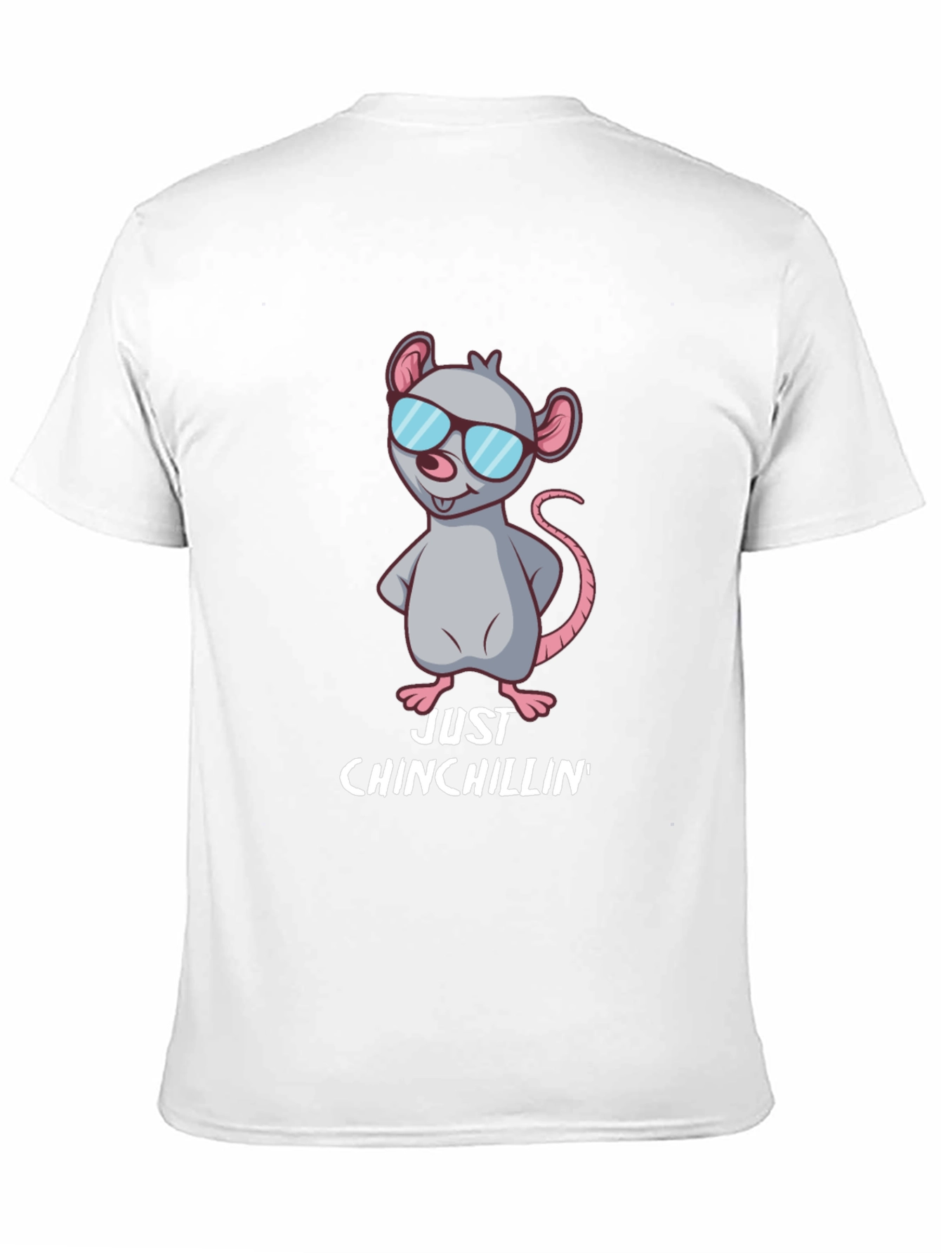 Black Just Chinchillin' Tee - Cool Chinchilla Design view 11