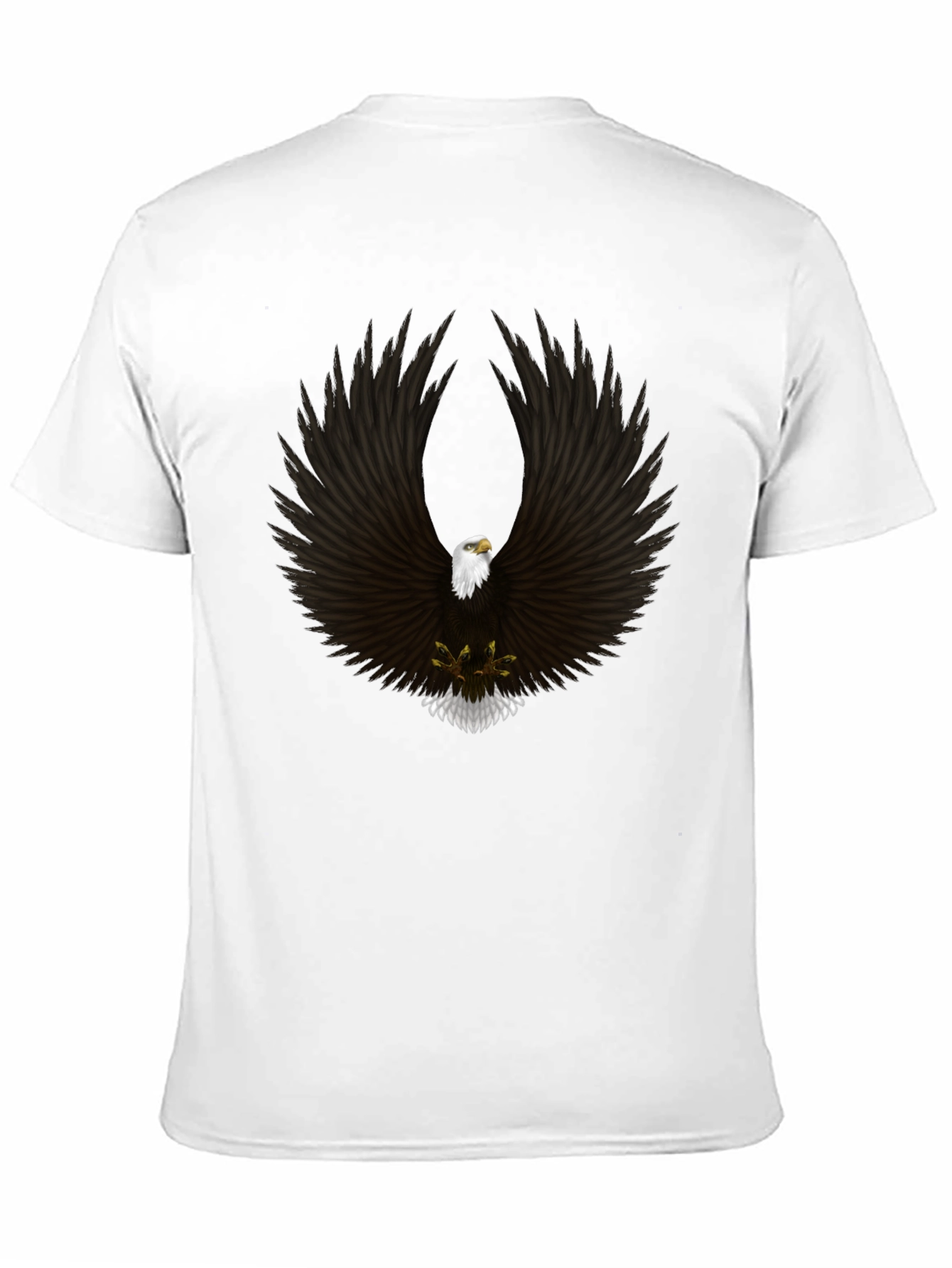 Black Eagle Wings Graphic Tee - Black Cotton Blend view 11