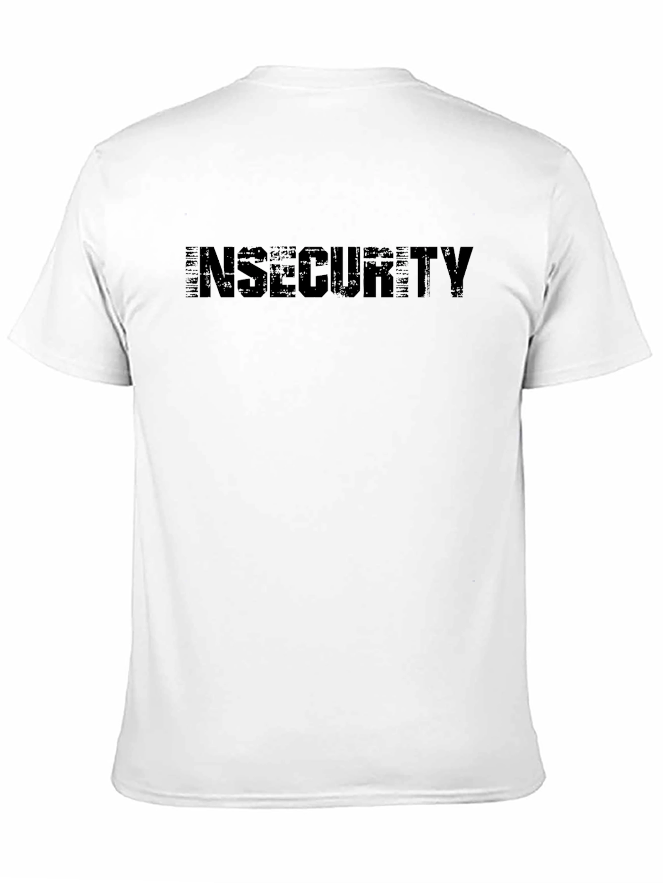 Black Insecurity Black Graphic T-Shirt view 11