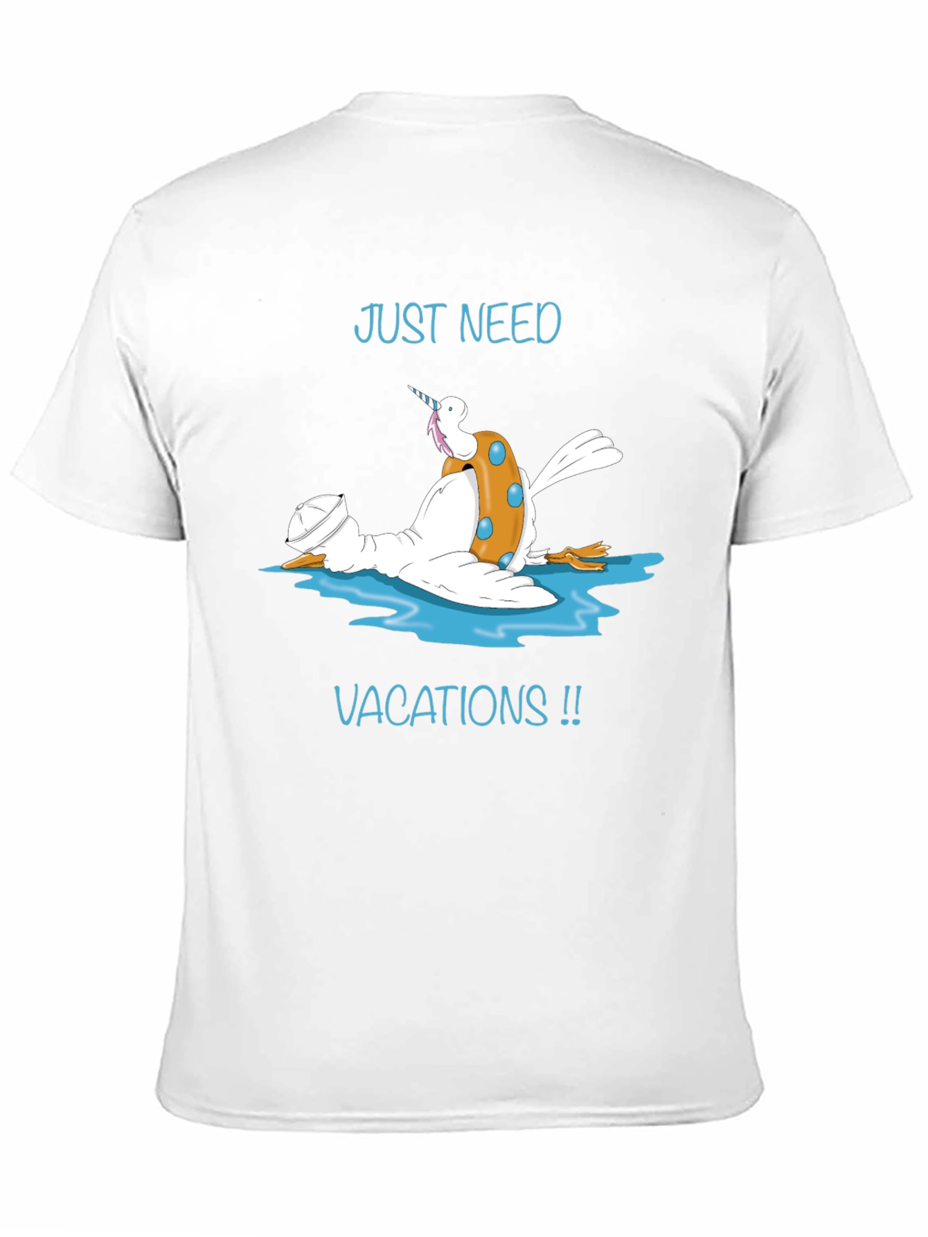 Black Just Need Vacations Duck T-Shirt view 11