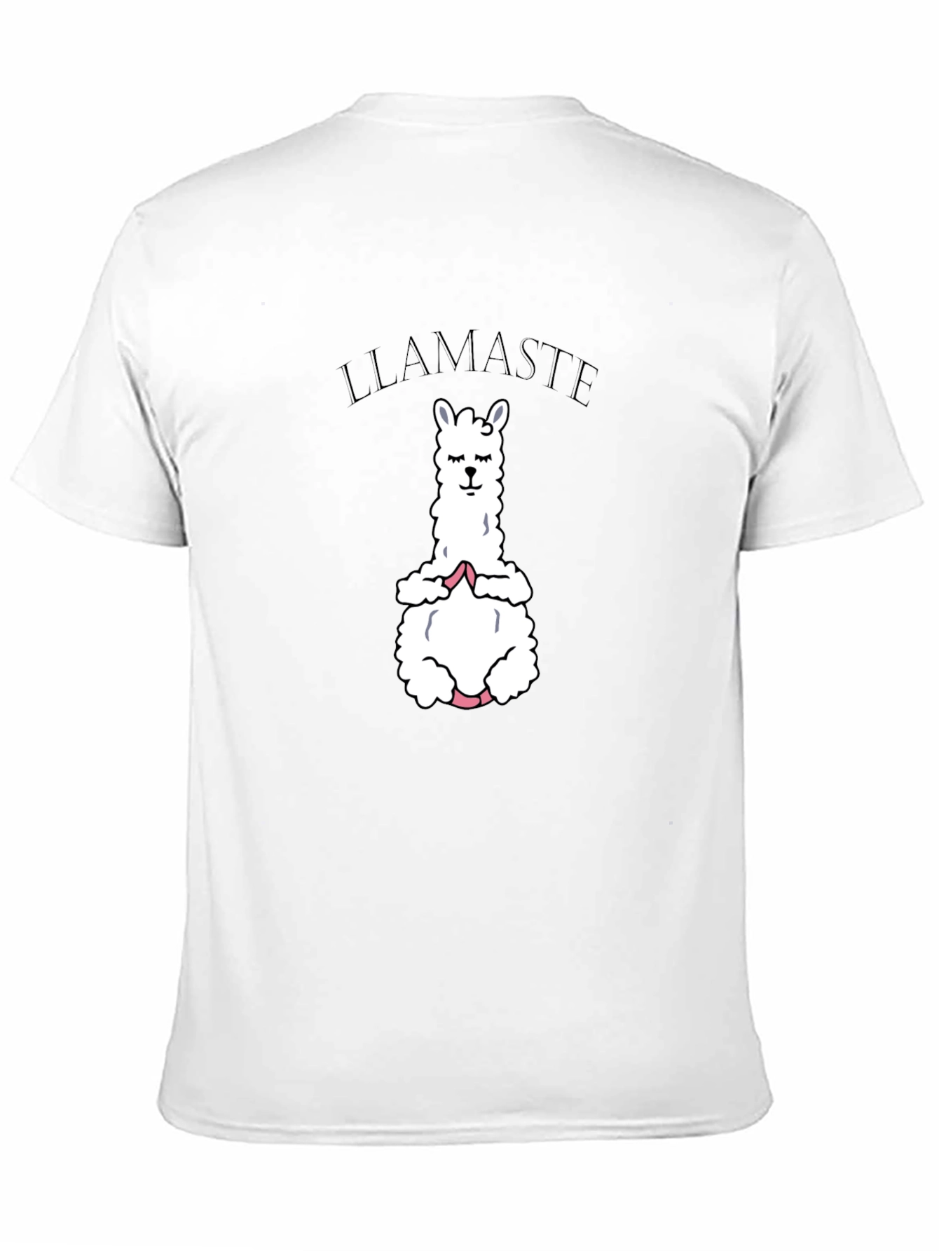 Black Llamaste Yoga T-Shirt - Meditating Llama Graphic Tee view 11