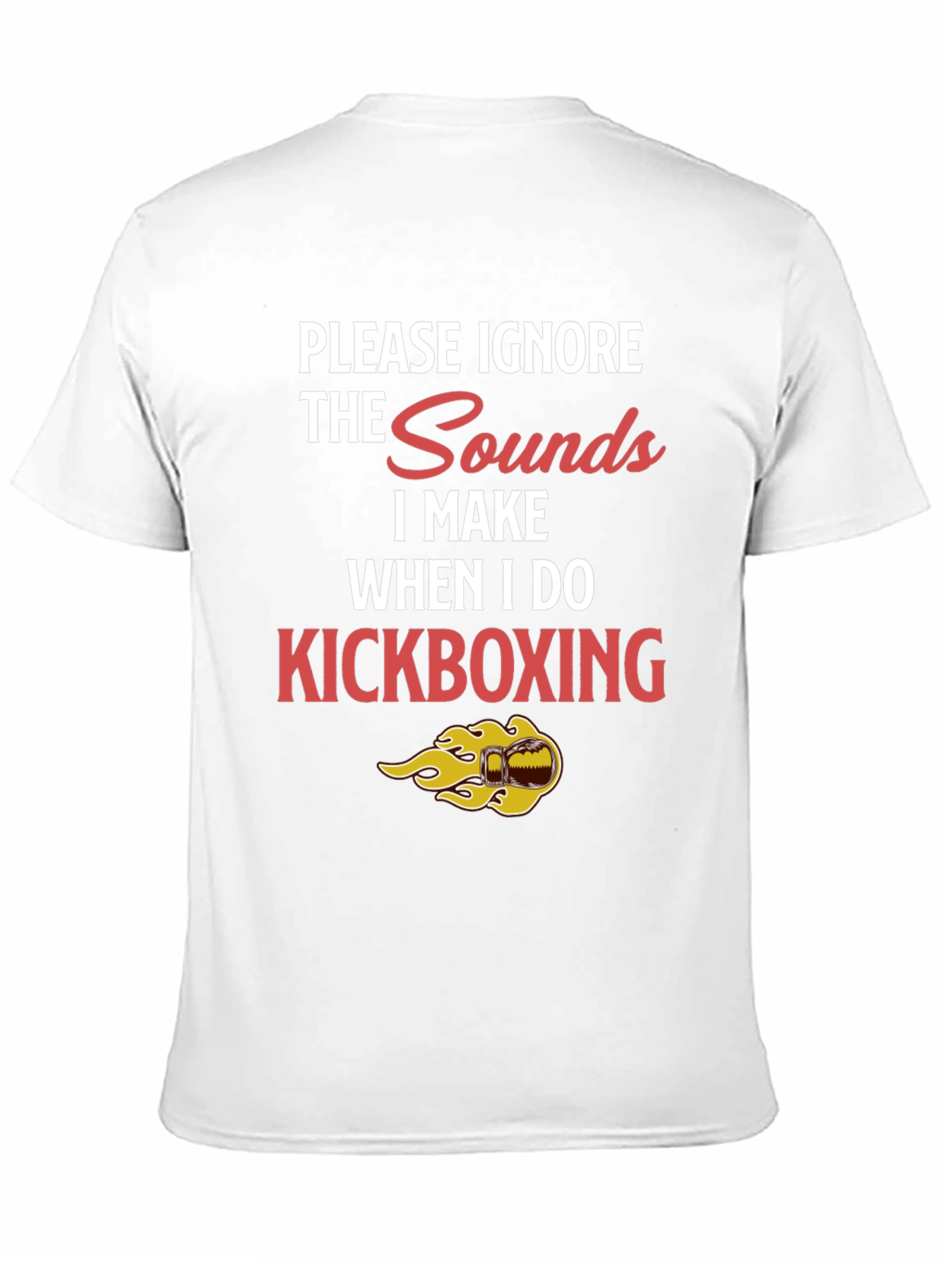 Black Kickboxing Sounds Funny Graphic Tee - Black view 11