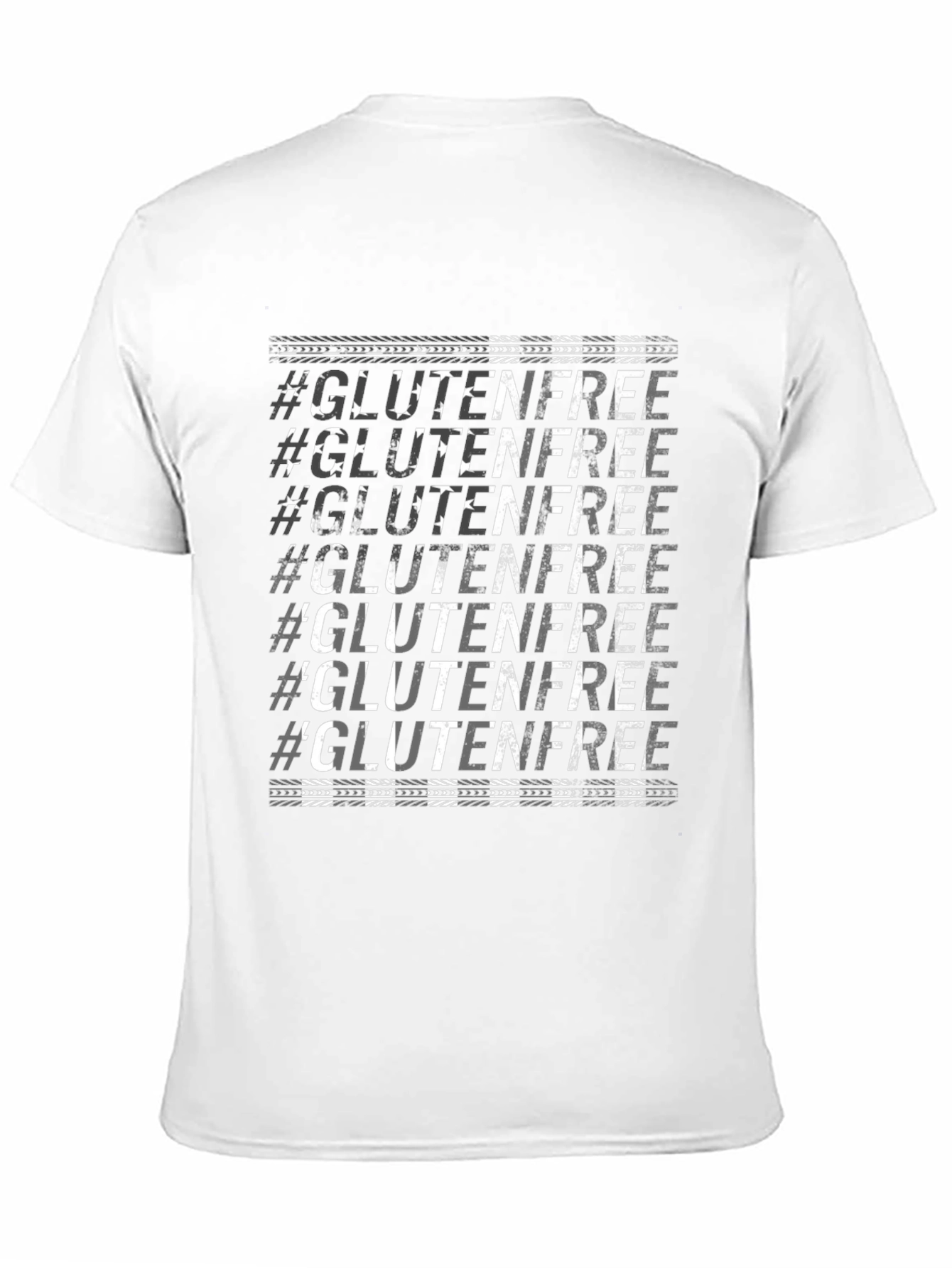 Black Gluten-Free Graphic Tee - Trendy Black T-Shirt view 11