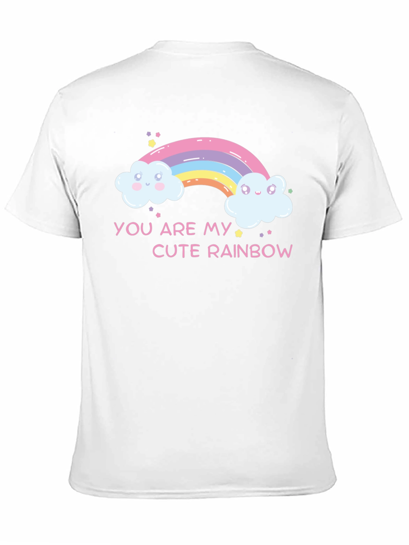 Black Cute Rainbow Graphic Tee - You Are My Rainbow T-Shirt view 11