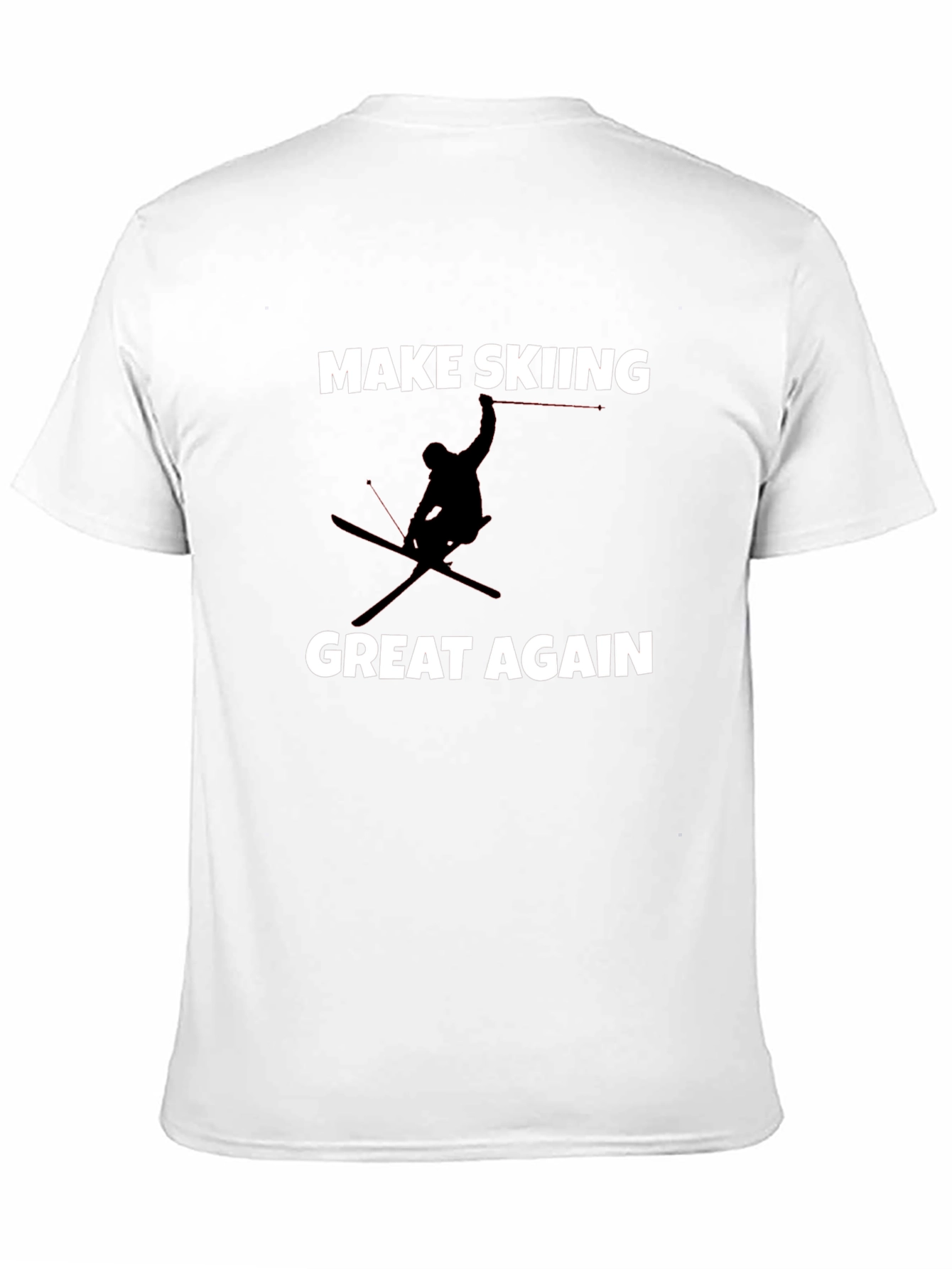 Black Make Skiing Great Again Graphic Tee view 11