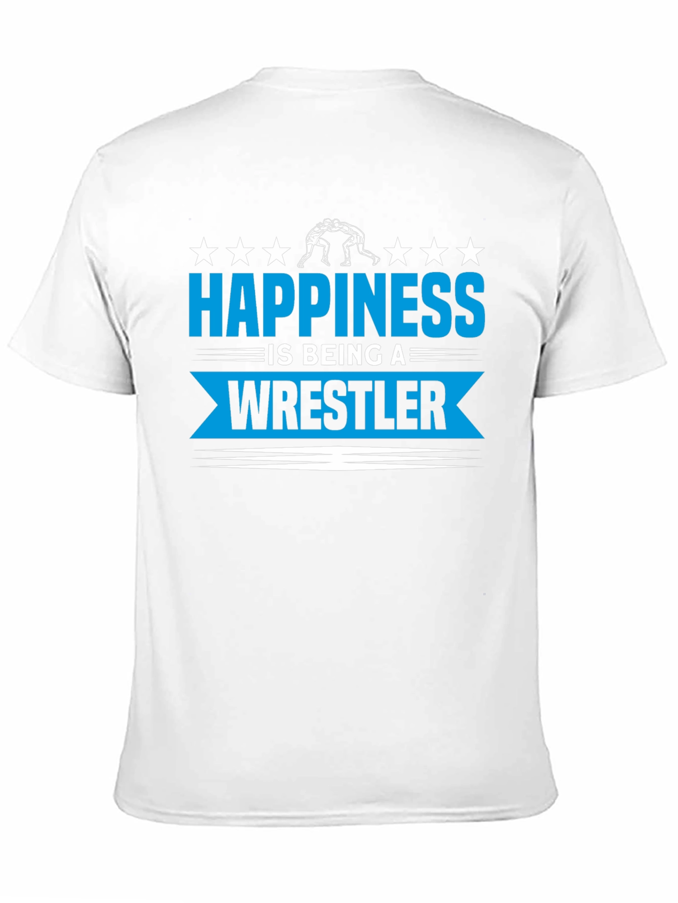 Black Happiness is Being a Wrestler Black T-Shirt view 11