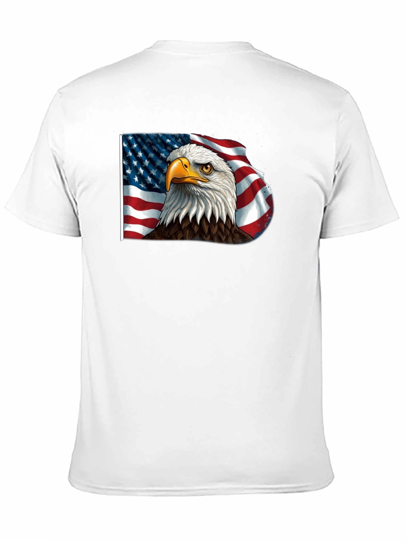 Black American Eagle Flag Graphic Tee - Patriotic Style view 11