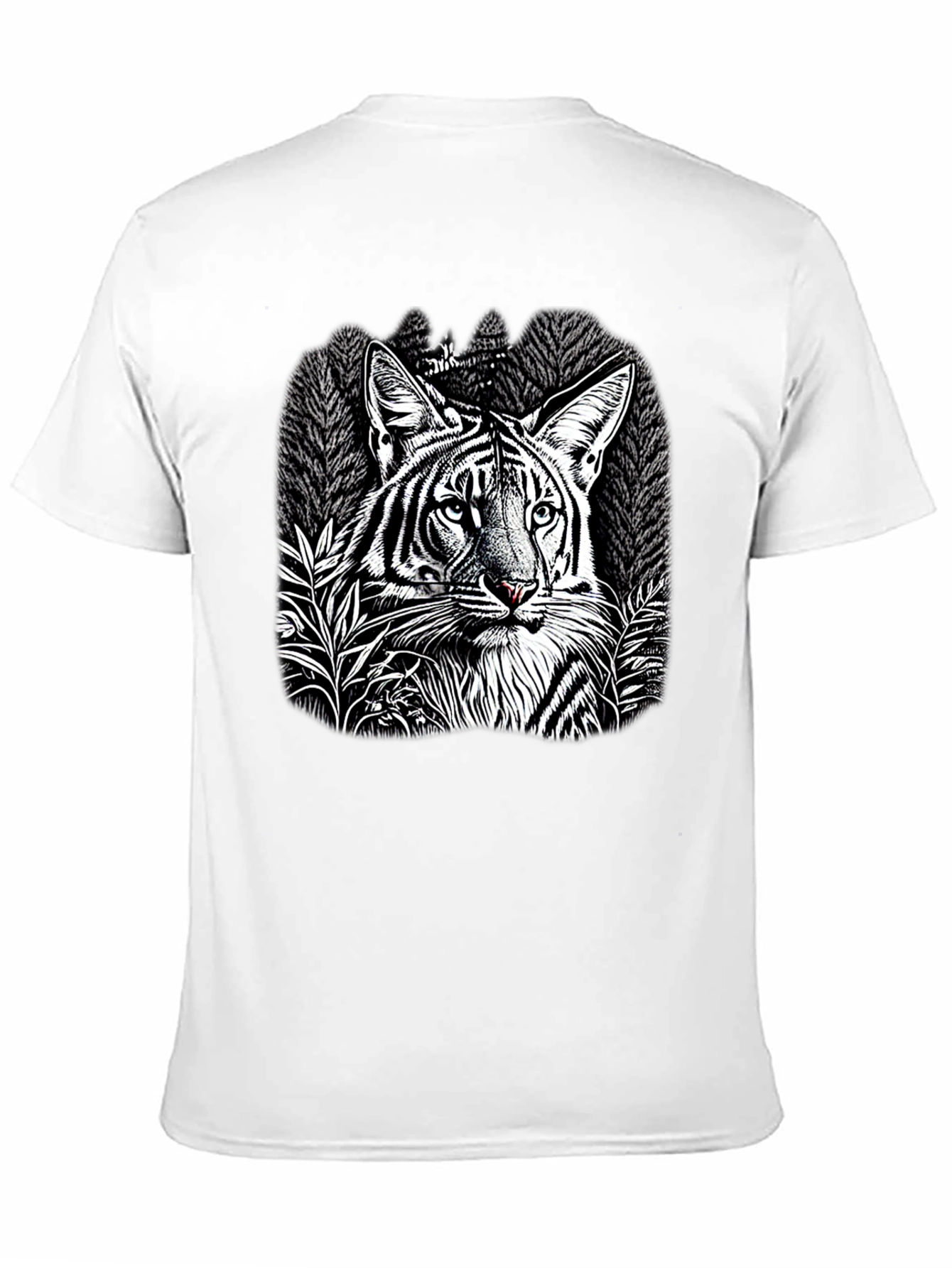 Black Tiger Graphic Black T-Shirt view 11