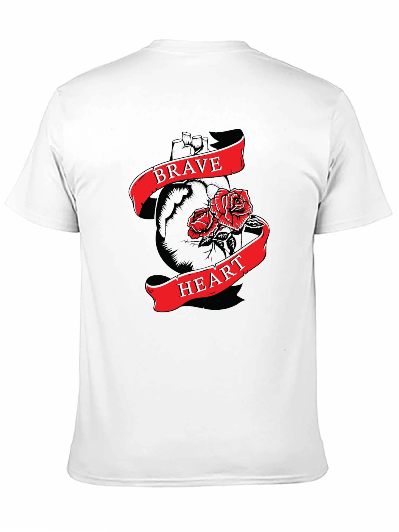 Black Brave Heart Graphic Tee - Men's Short Sleeve T-Shirt view 11