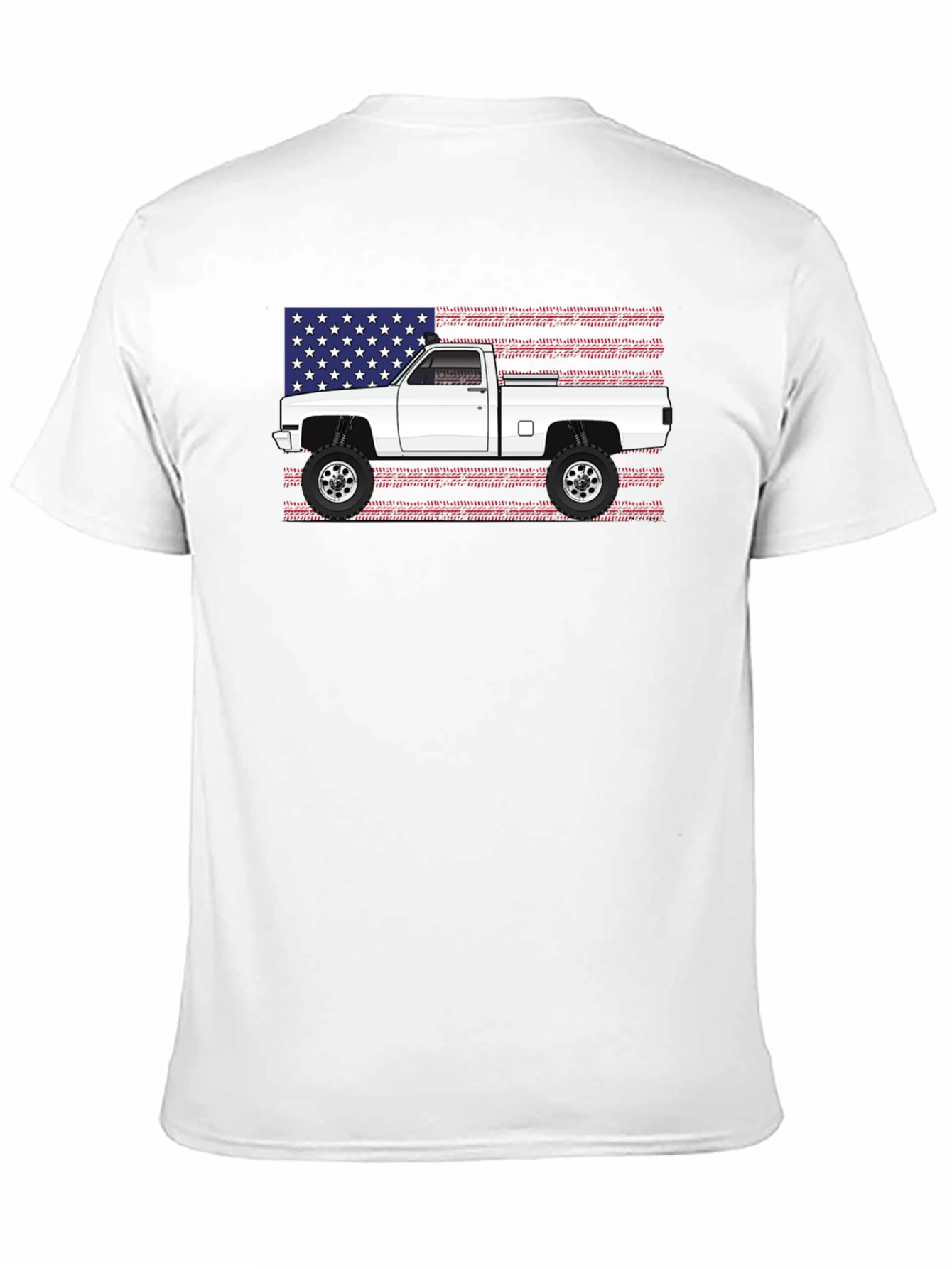 Black American Truck T-Shirt - Patriotic Design view 11