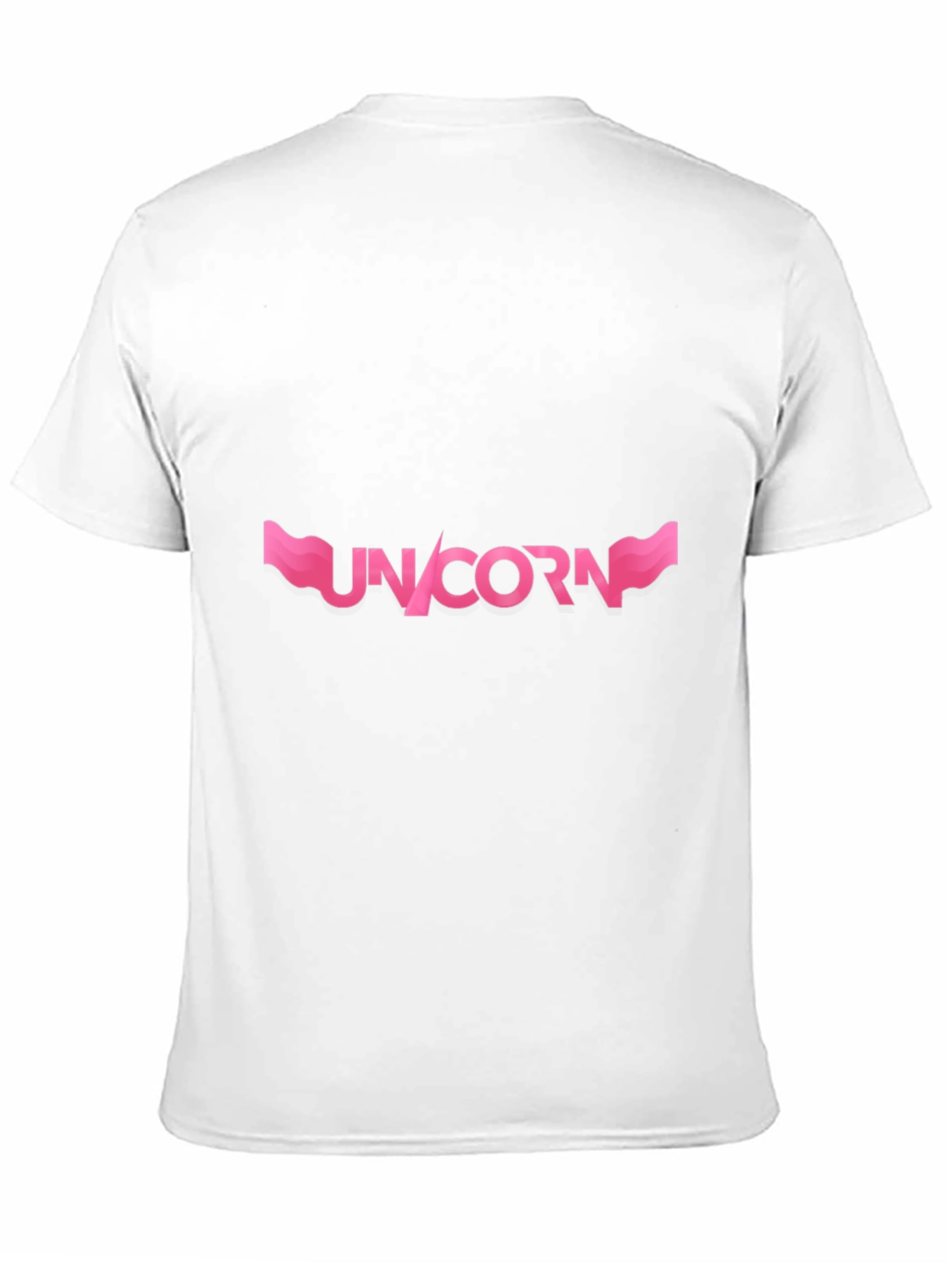 Black Unicorn Graphic T-Shirt - Pink Design on Black view 11