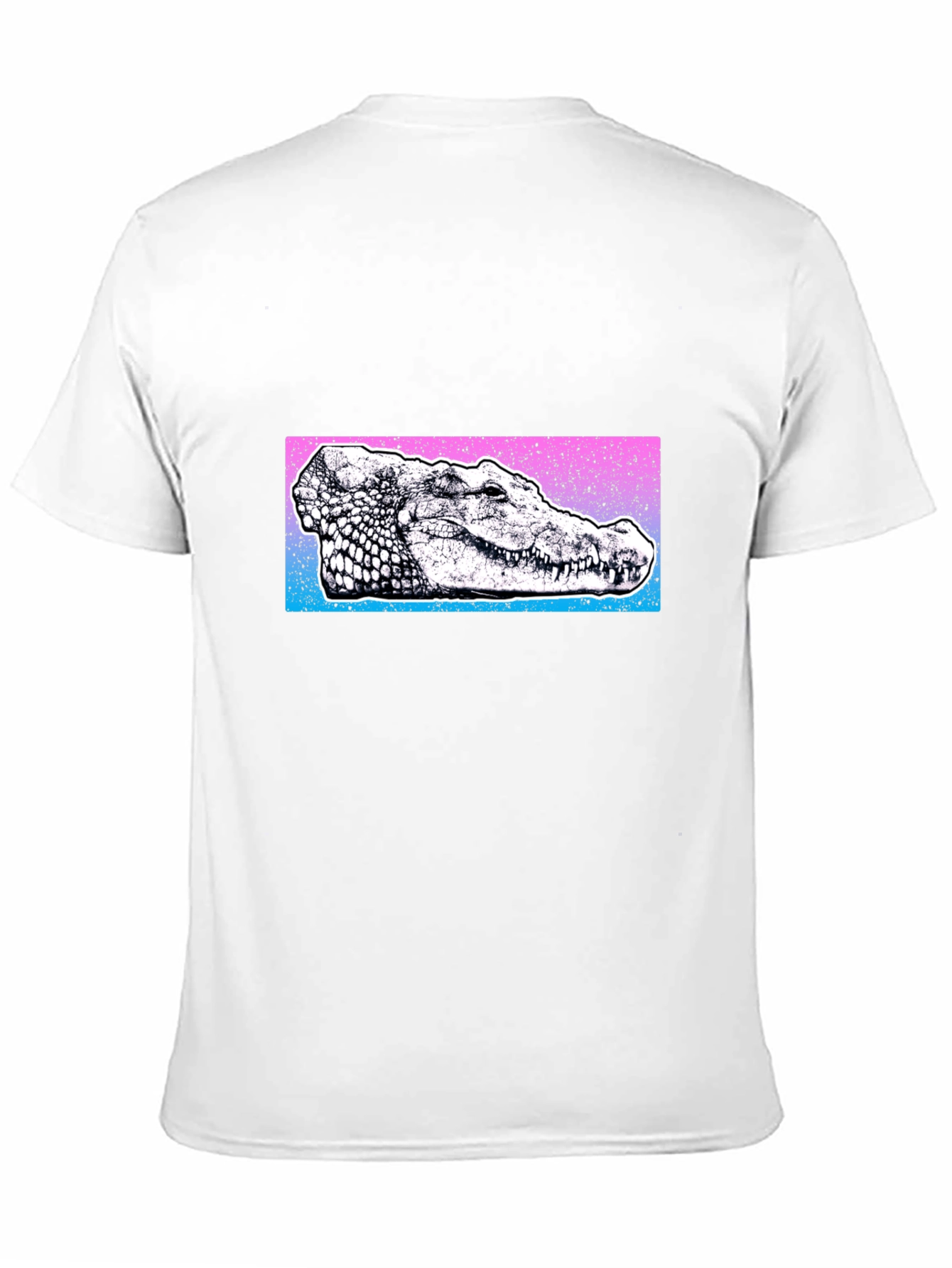 Black Cool Crocodile Graphic Tee - Black Cotton Blend view 11
