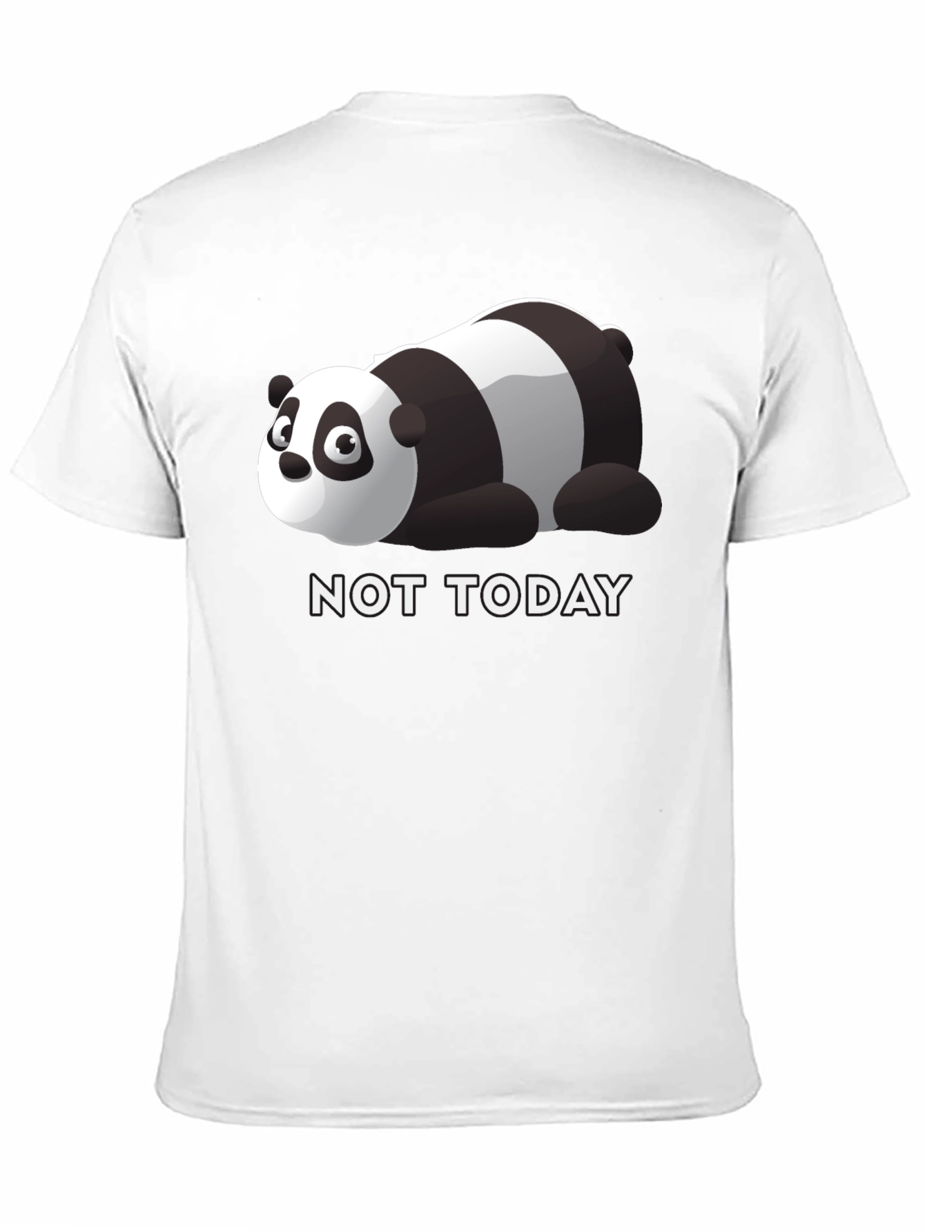 Black Lazy Panda 'Not Today' Graphic Tee view 11