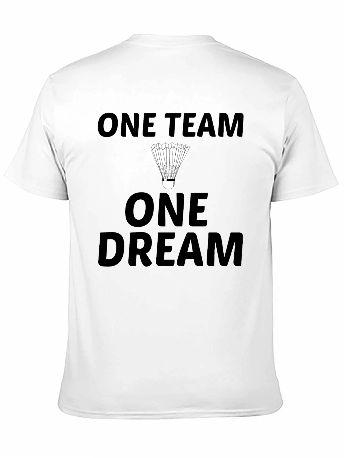 Black One Team One Dream Badminton T-Shirt view 11