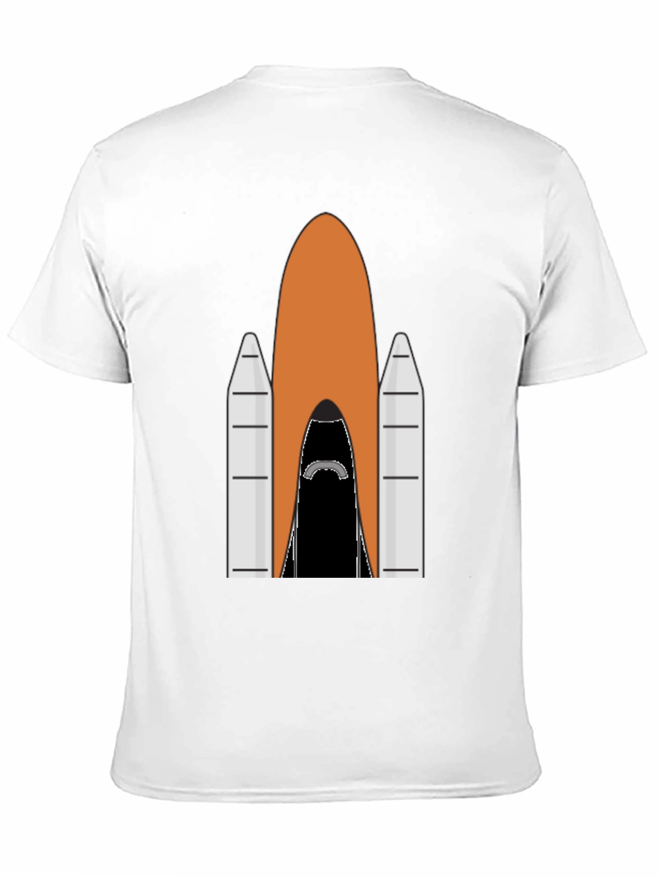 Black Rocket Ship Graphic Tee - Black Cotton T-Shirt view 11