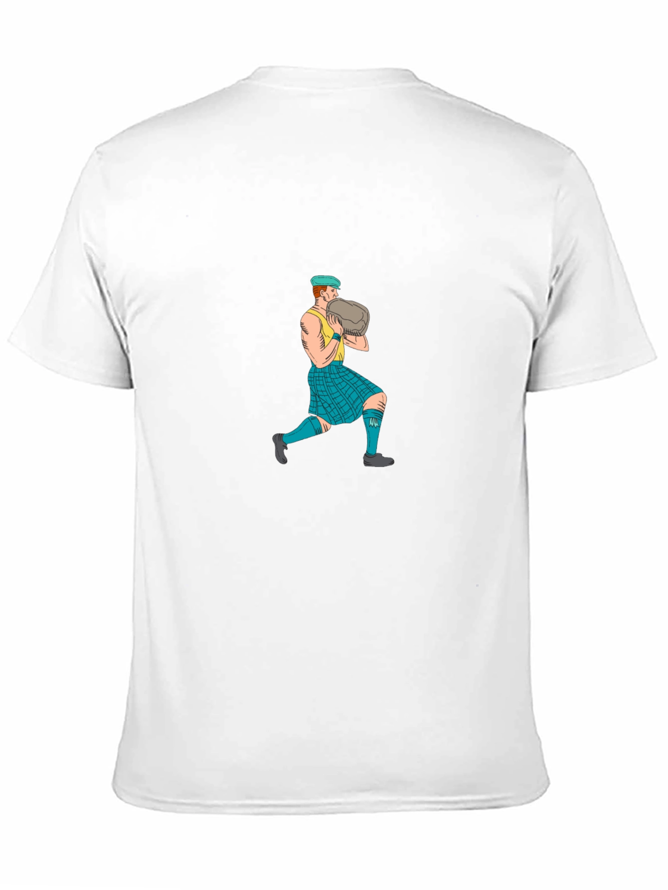 Black Scottish Games T-Shirt - Stone Thrower Design view 11