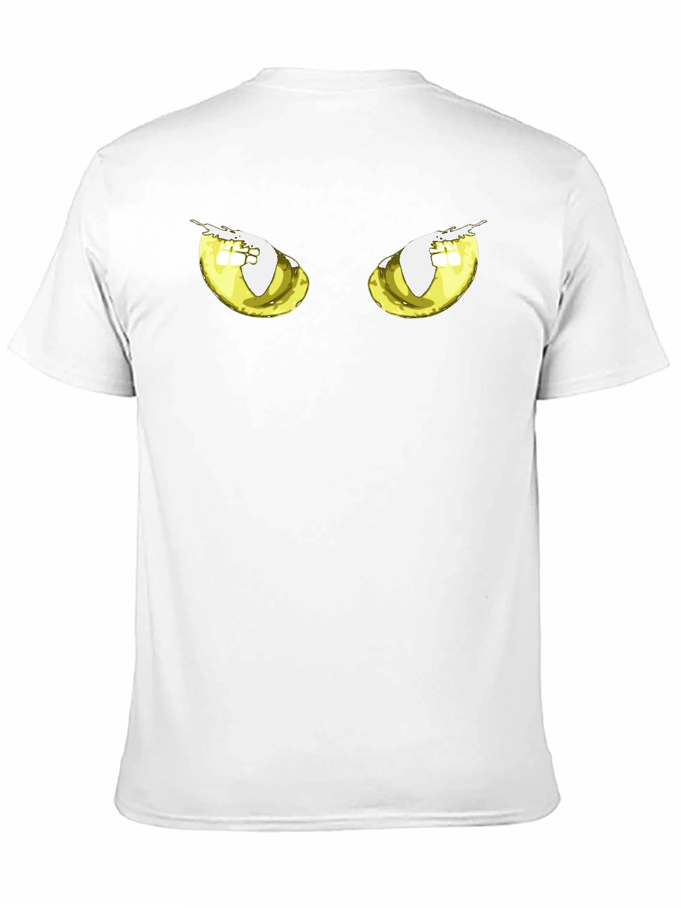 Black Men's Black T-Shirt with Cartoon Eyes view 11