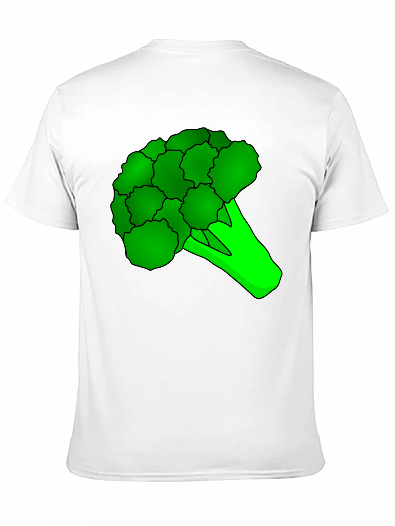 Black Broccoli Graphic Tee - Black Cotton T-Shirt view 11