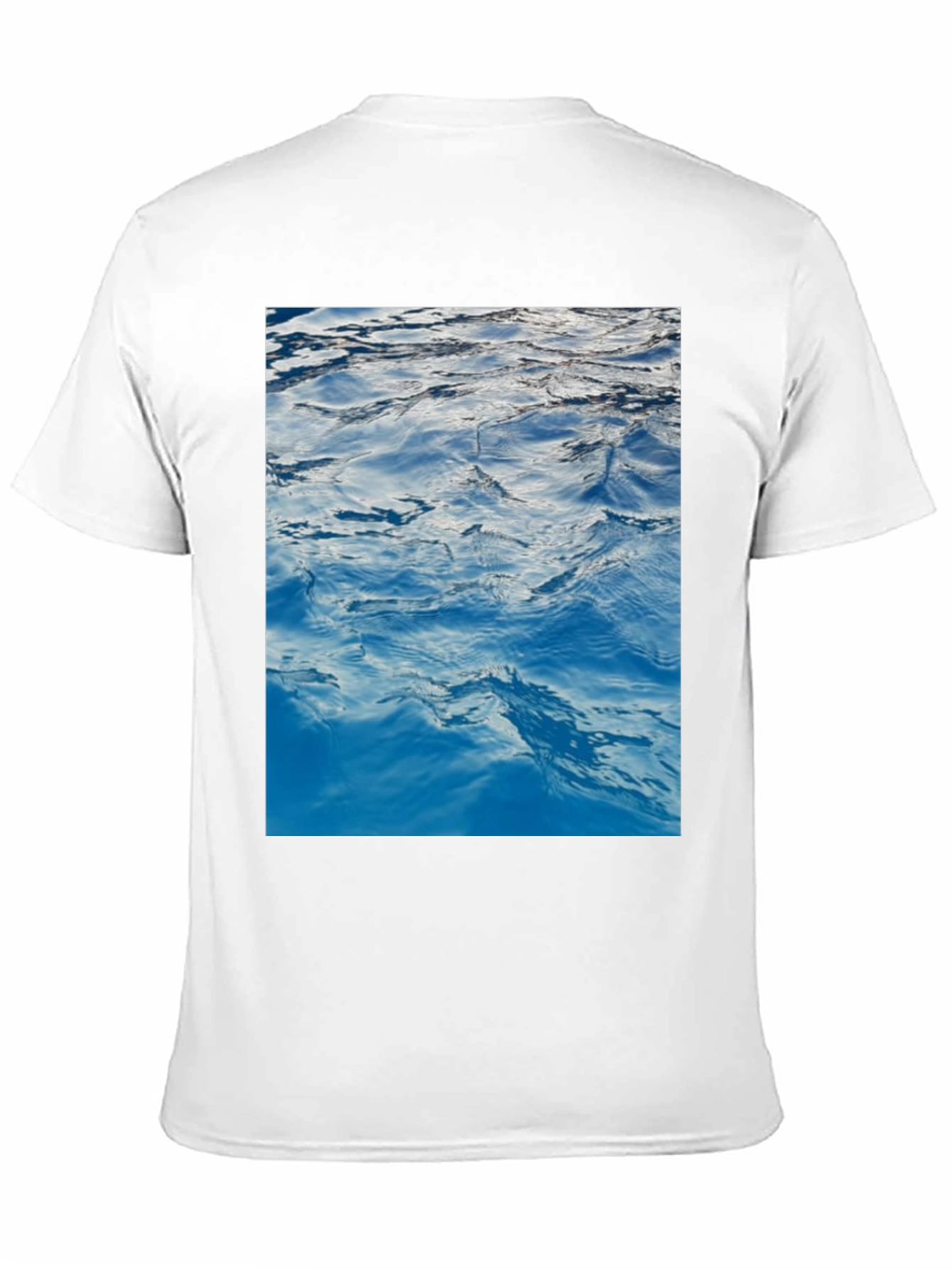 Black Ocean Waves Graphic Print Black T-Shirt view 11