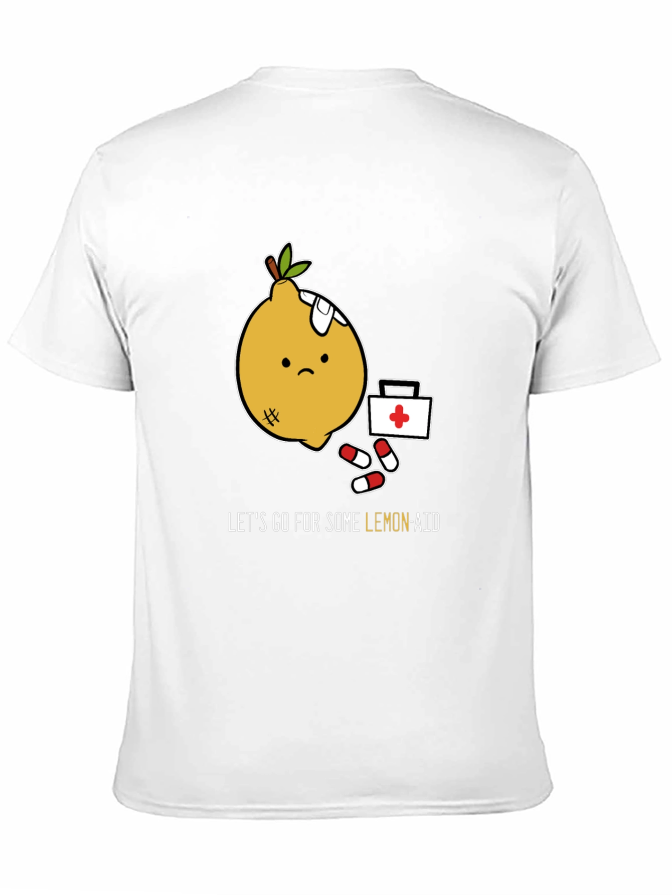 Black Funny Lemon Aid T-Shirt - Get Well Soon view 11