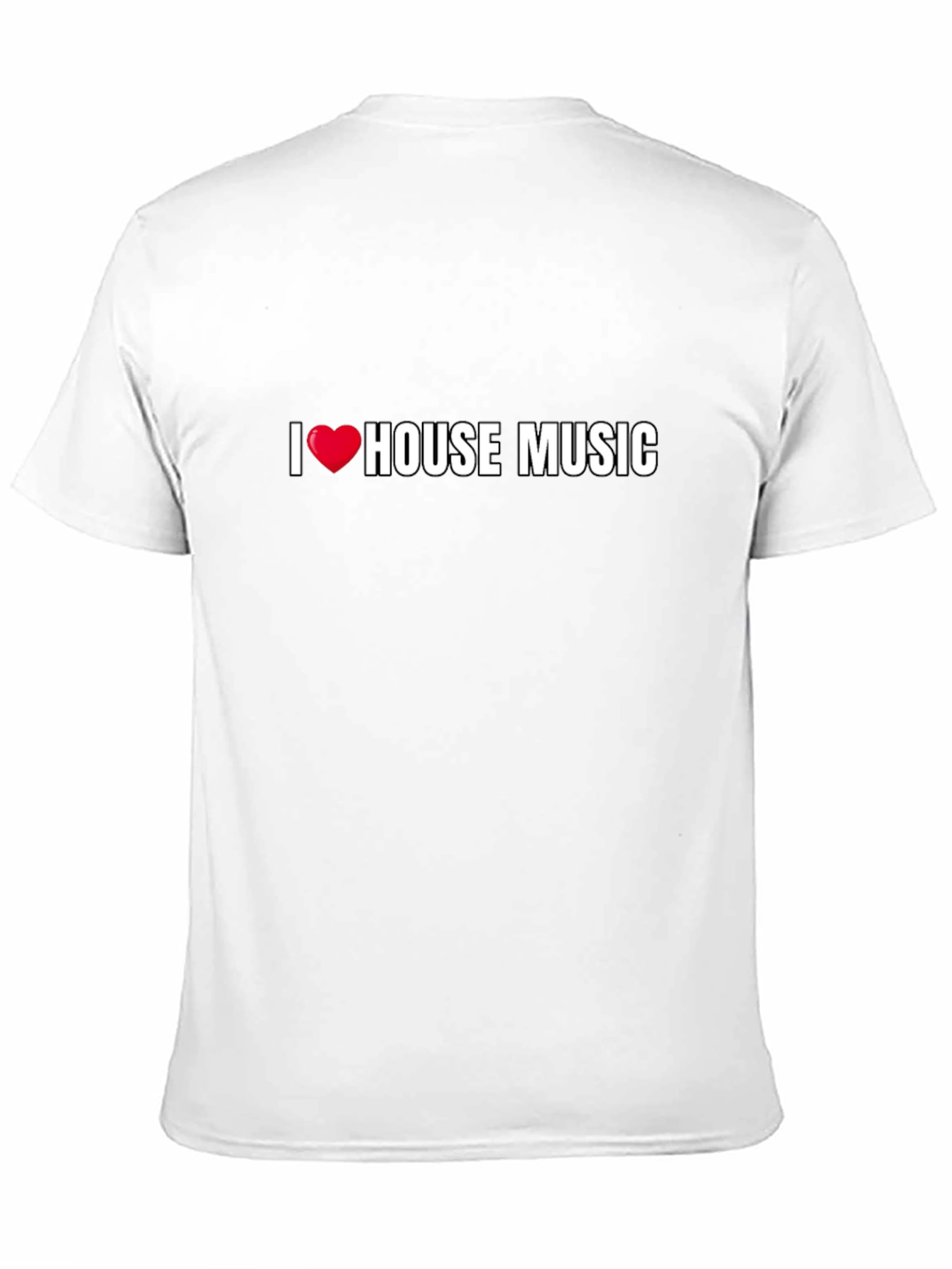 Black I Love House Music Black T-Shirt view 11