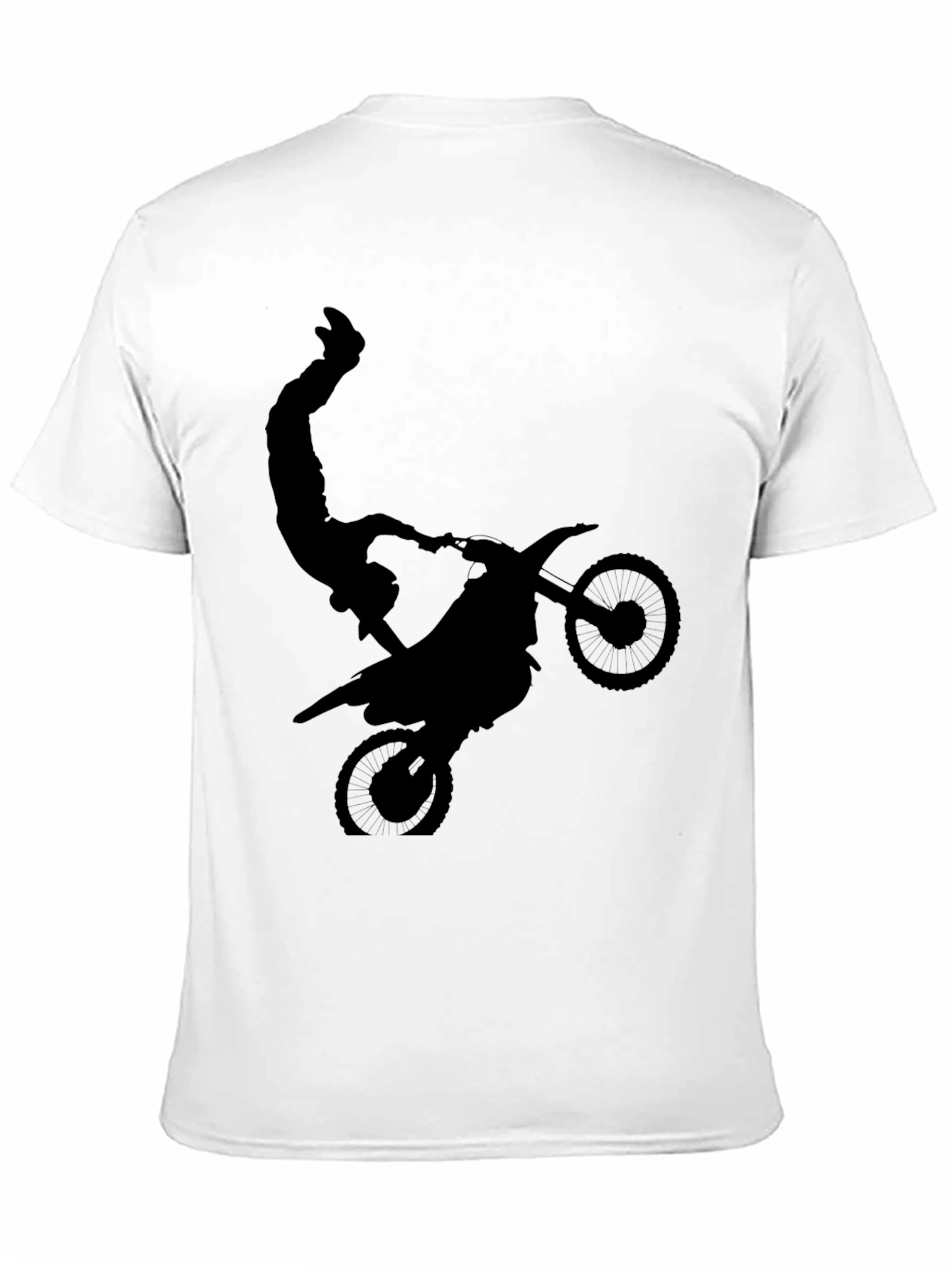 Black Black Motorcycle Stunt Graphic Tee view 11