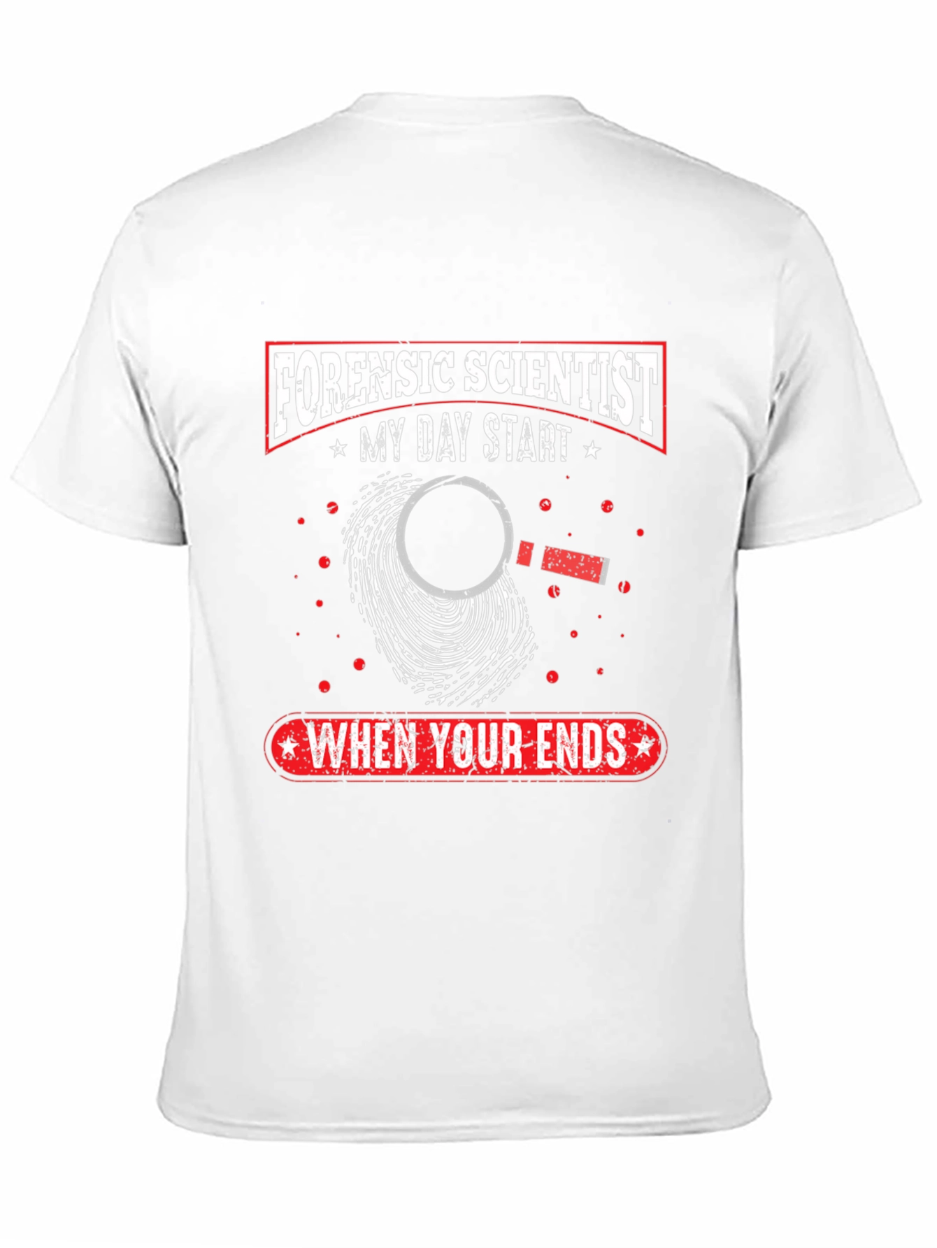 Black Forensic Scientist T-Shirt - Crime Scene Investigator view 11