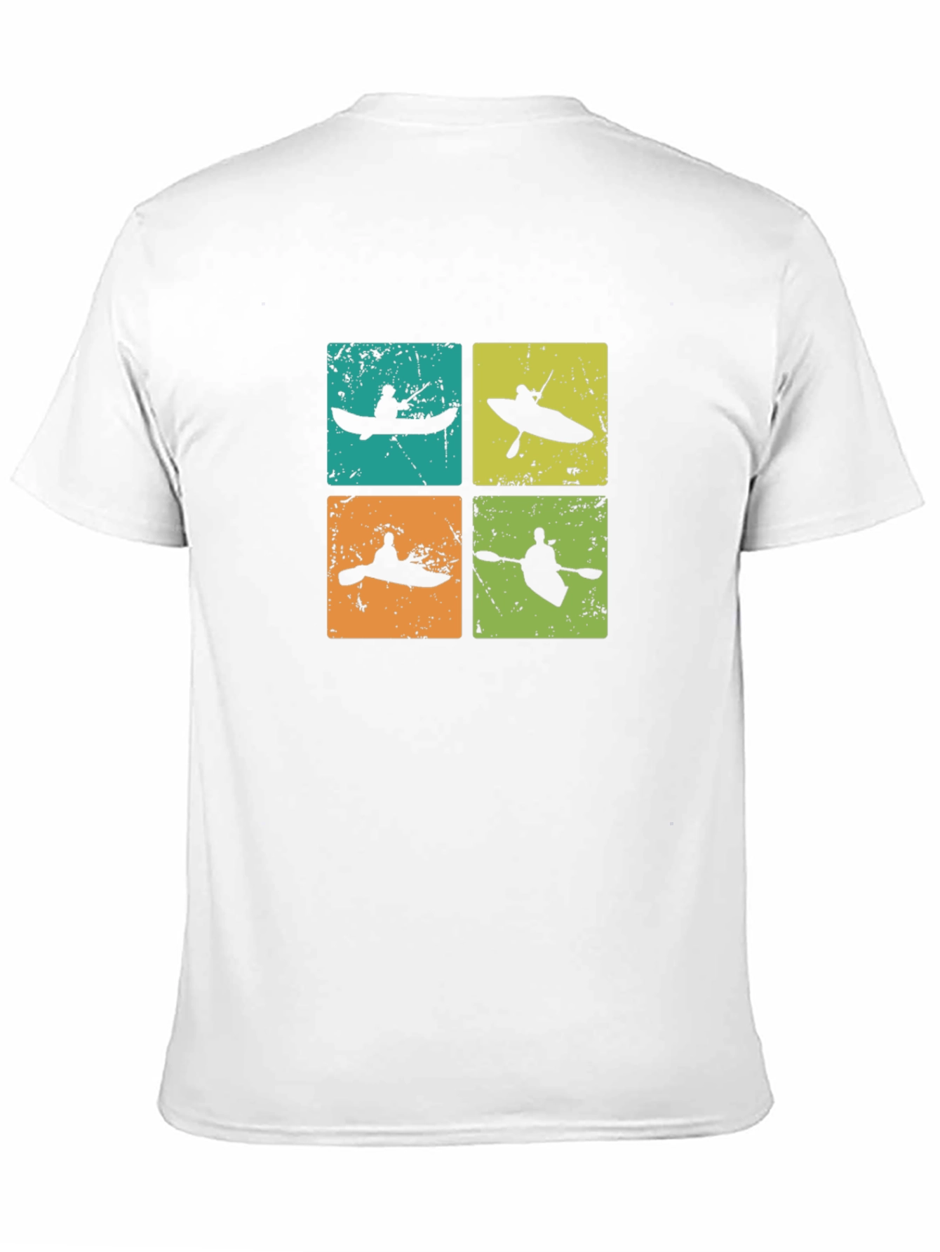 Black Retro Kayak Silhouette Graphic T-Shirt - Paddling Adventure Tee view 11