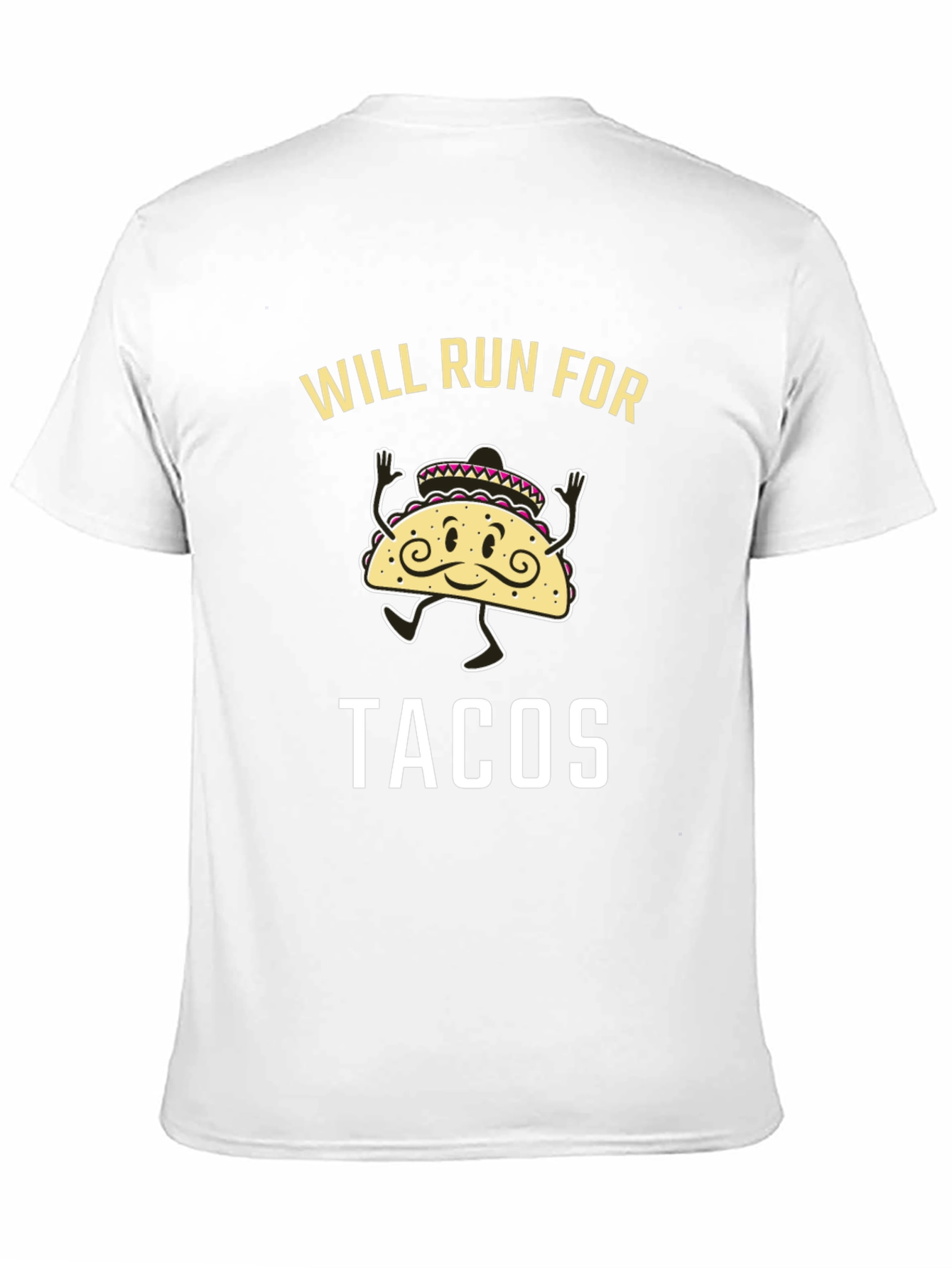 Black Will Run for Tacos Black Graphic Tee view 11