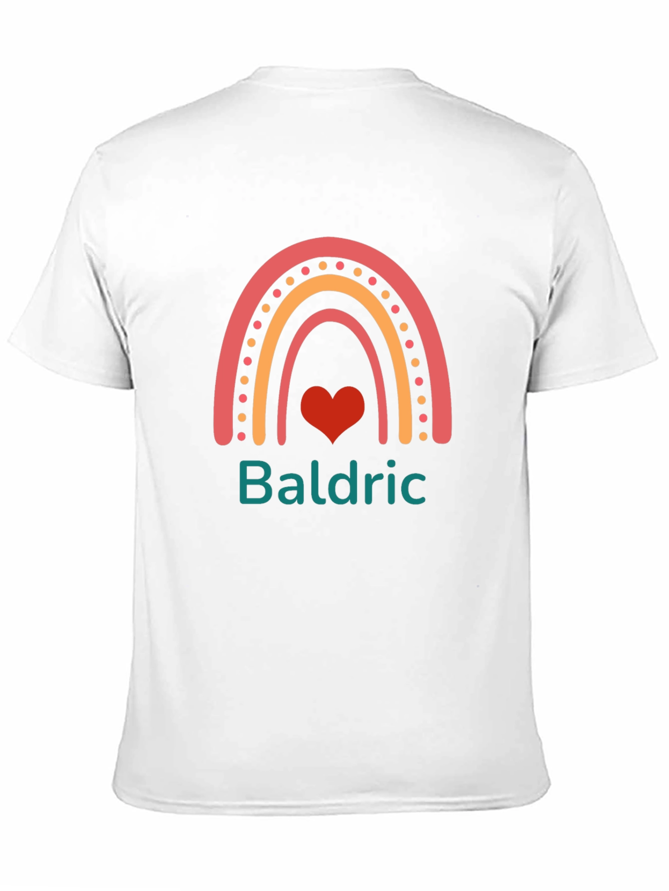 Black Baldric Rainbow Heart Personalized T-Shirt view 11