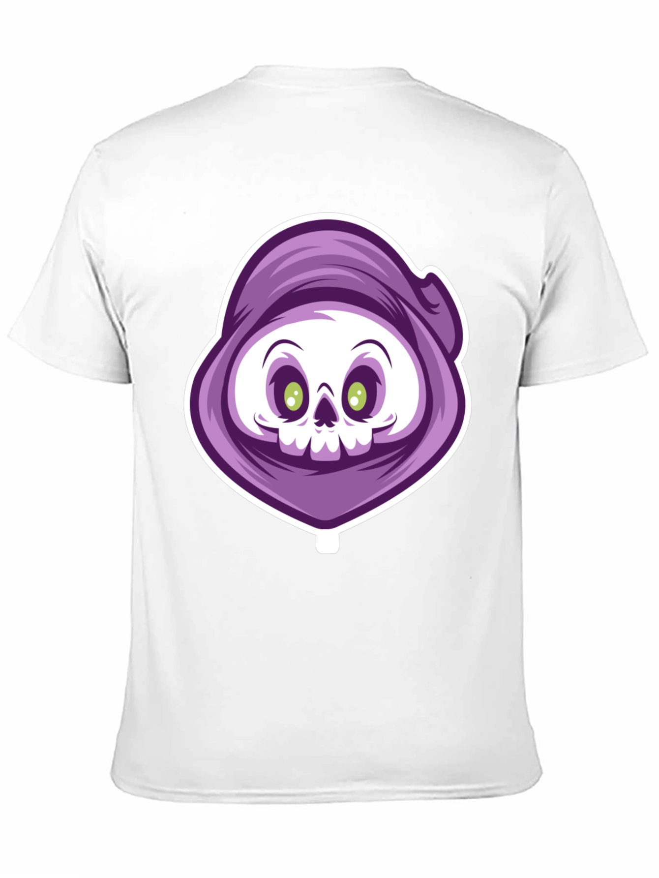 Black Grim Reaper Cartoon Graphic T-Shirt view 11