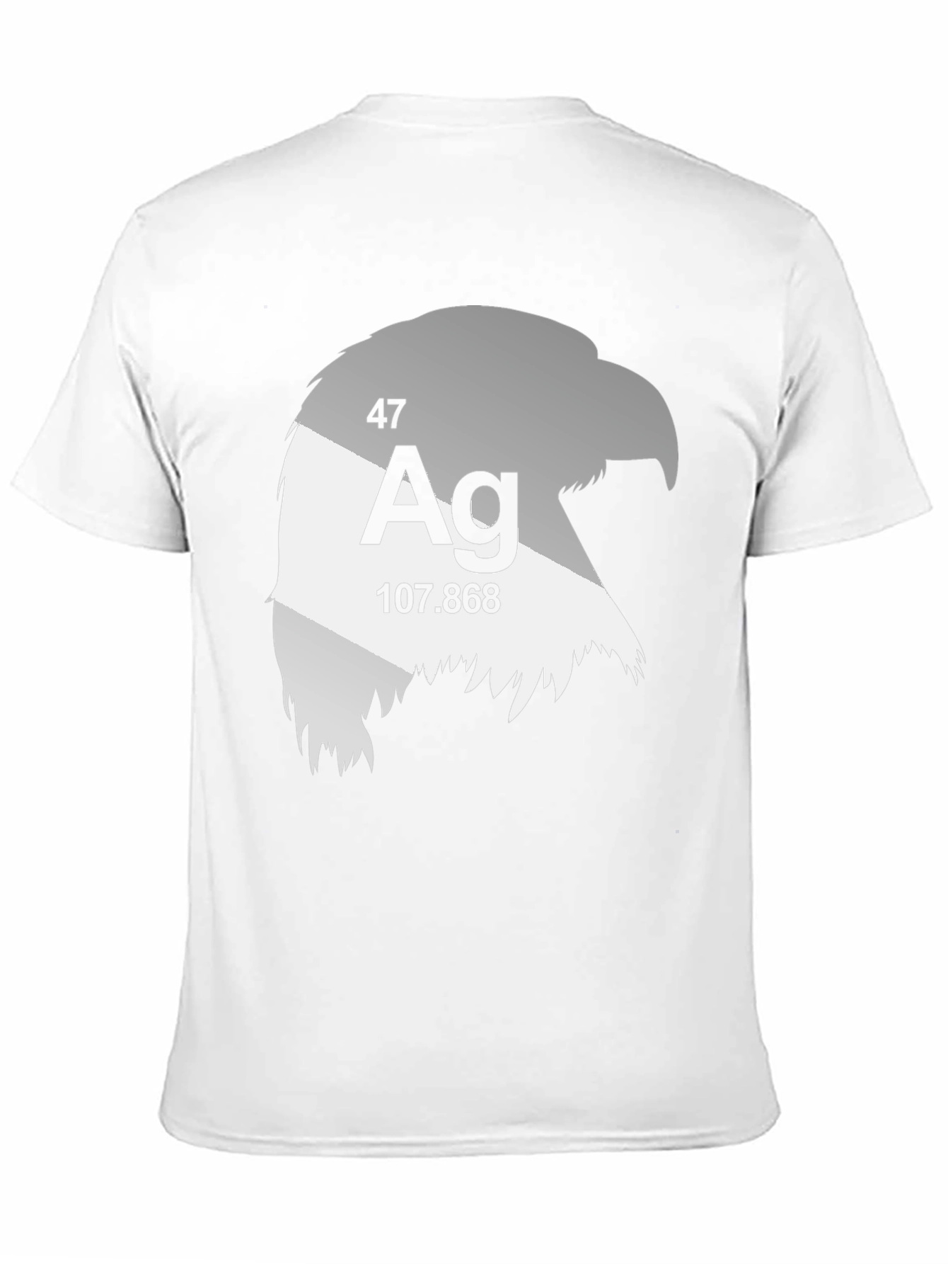 Black Silver Eagle Tee - Men's Science Inspired Graphic T-Shirt view 11