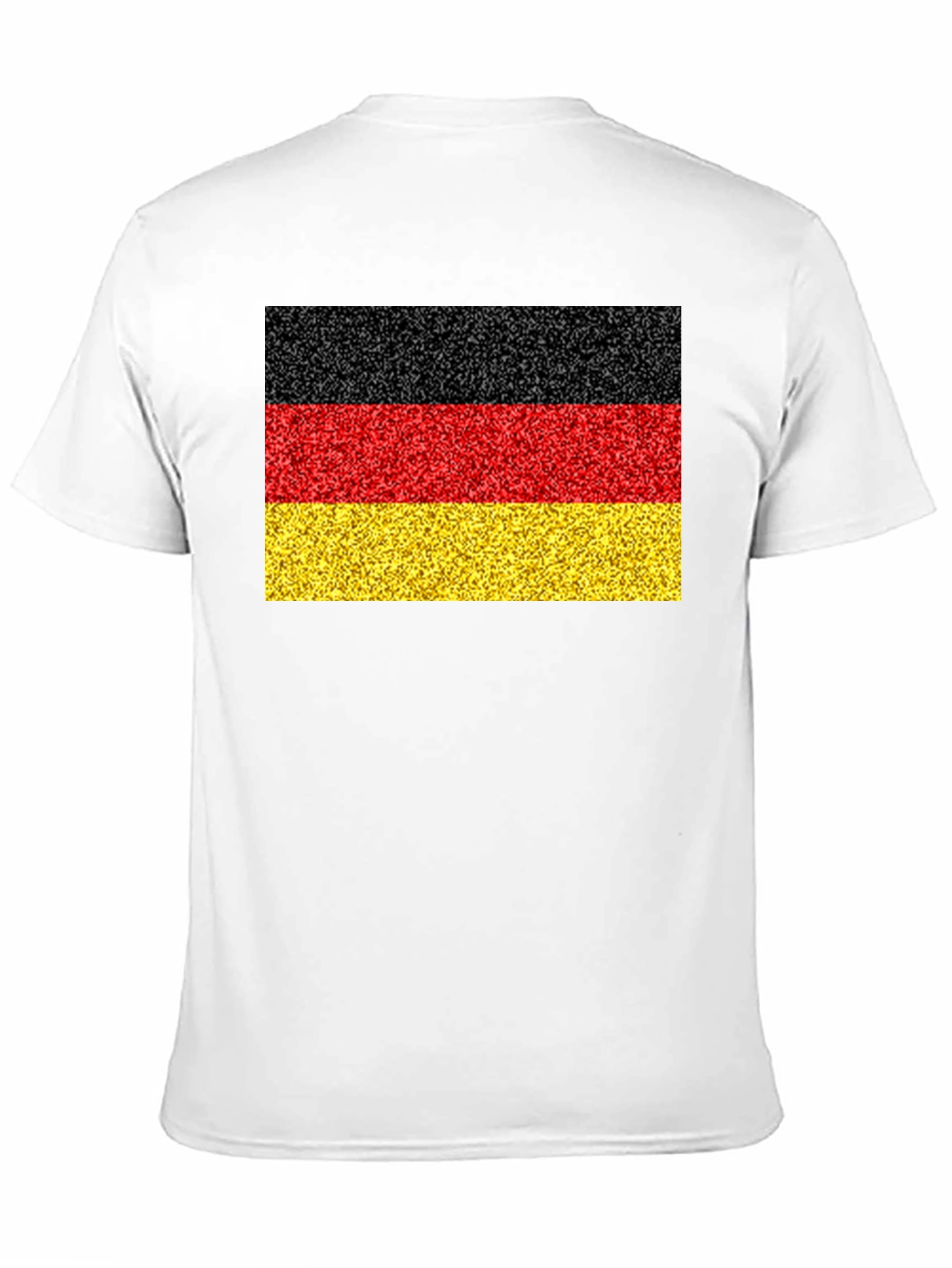 Black German Flag T-Shirt - Black Cotton Tee view 11