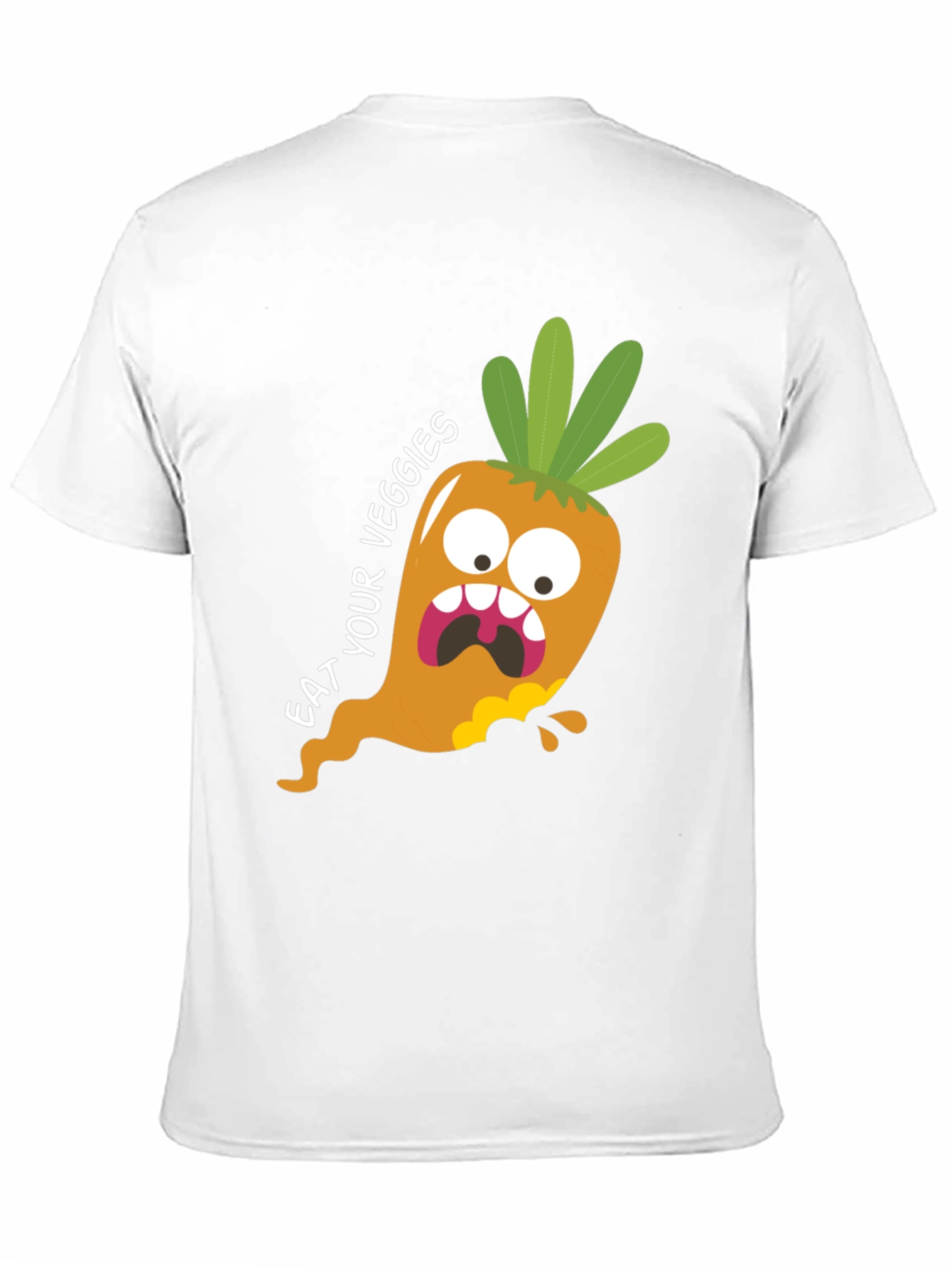Black Eat Your Veggies T-Shirt: Funny Carrot Graphic Tee view 11