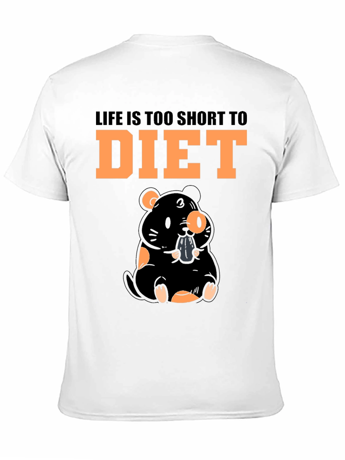 Black Life is Too Short to Diet T-Shirt Funny Foodie Tee view 11