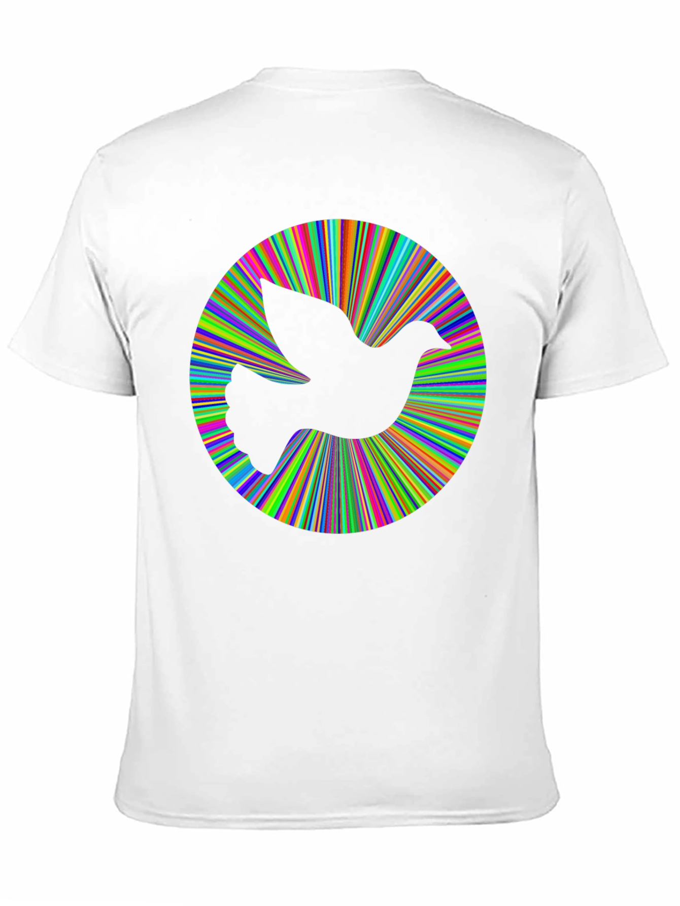 Black Peace Dove Graphic Tee - Vibrant Colors, Soft Cotton Blend view 11