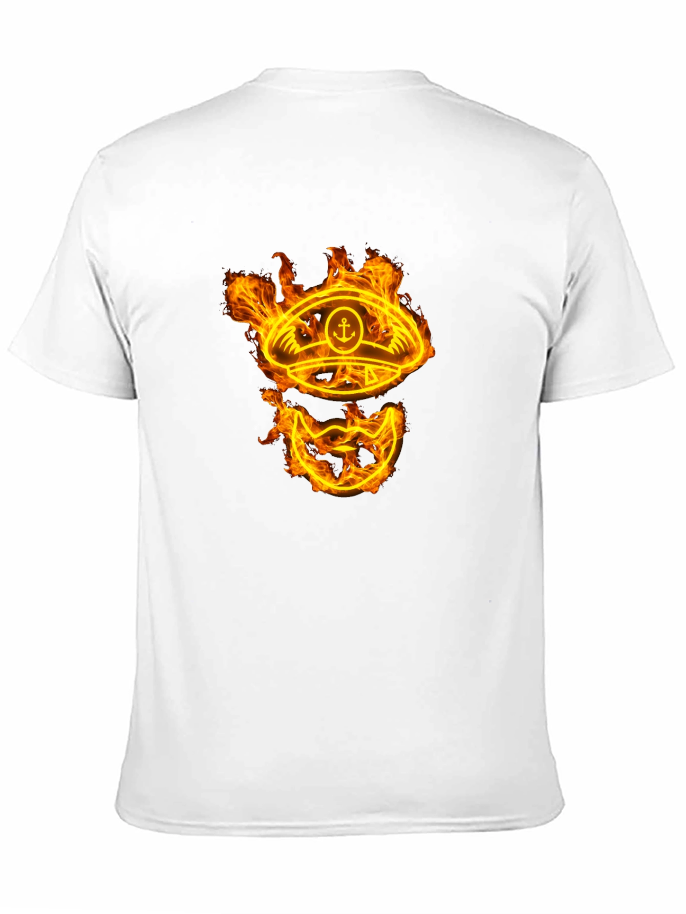 Black Flaming Captain Hat Graphic T-Shirt - Unique Design view 11