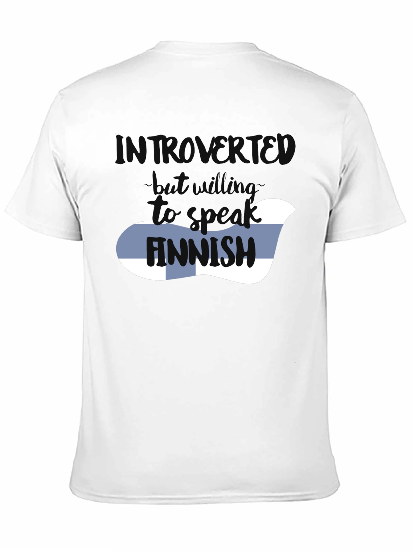 Black Introvert Finnish T-Shirt - Funny Graphic Tee view 11