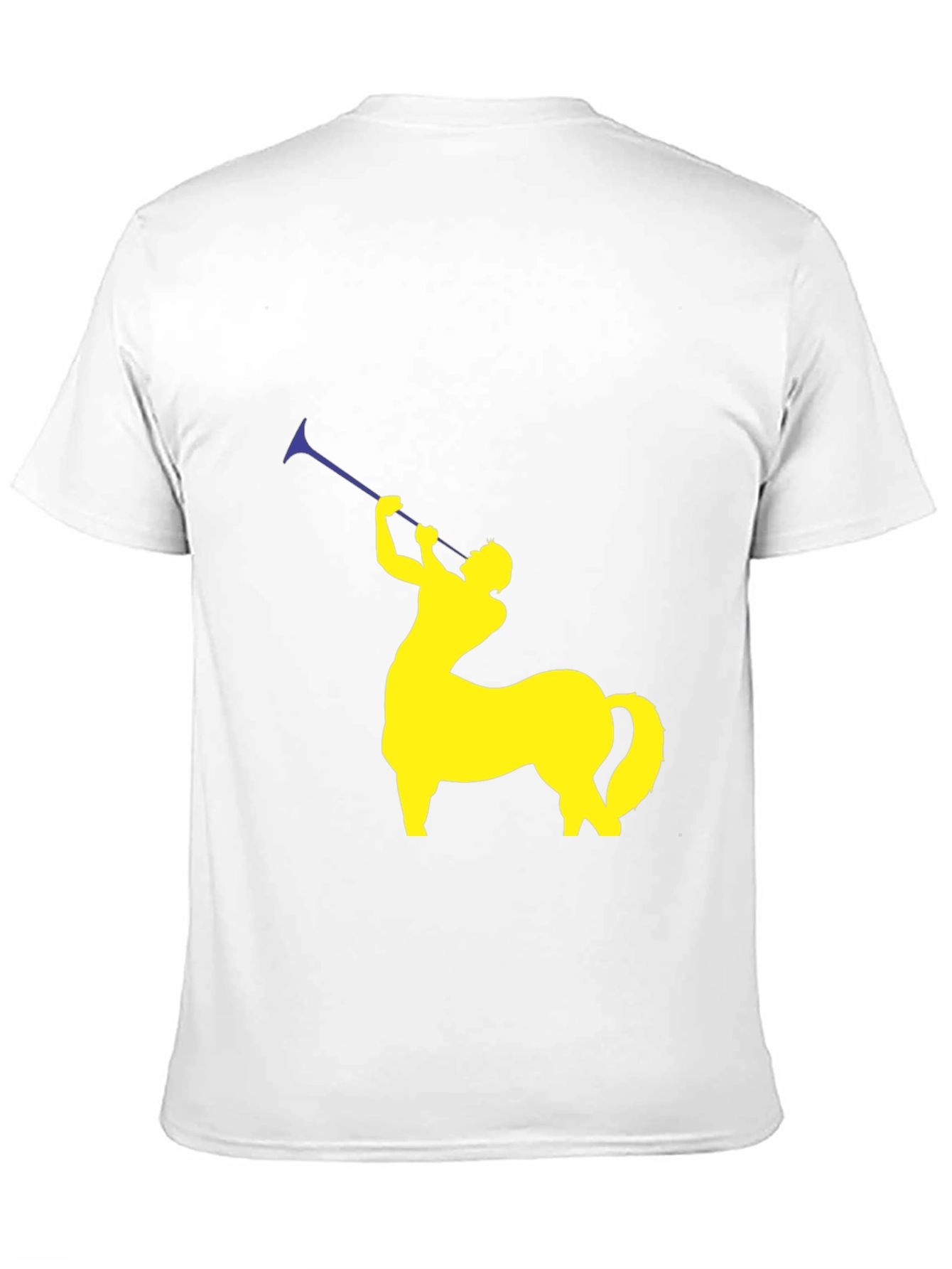 Black Centaur Trumpeter Graphic Tee - Black Cotton Shirt view 11