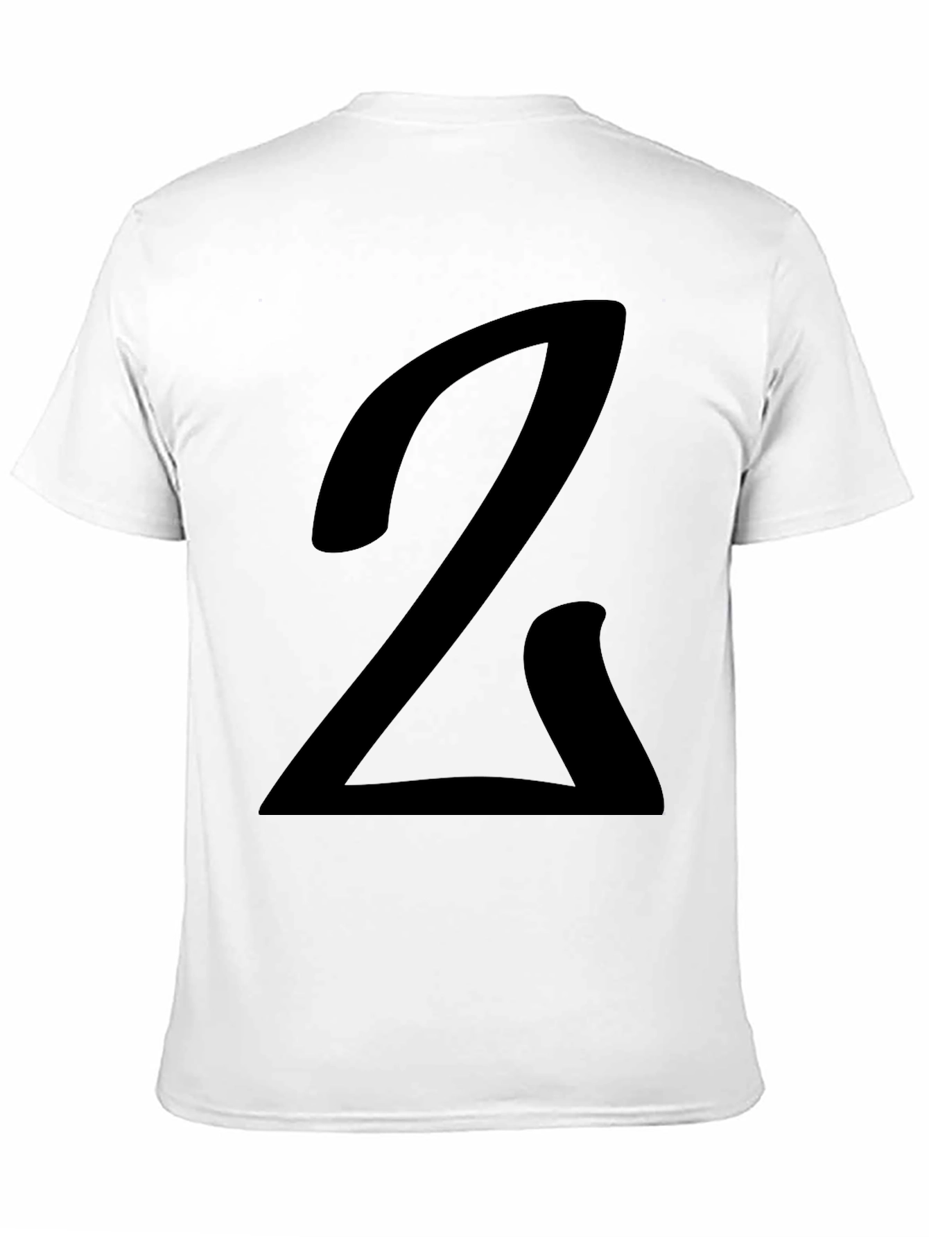 Black Bold Number 2 Graphic Black Tee - Stylish Casual Wear view 11