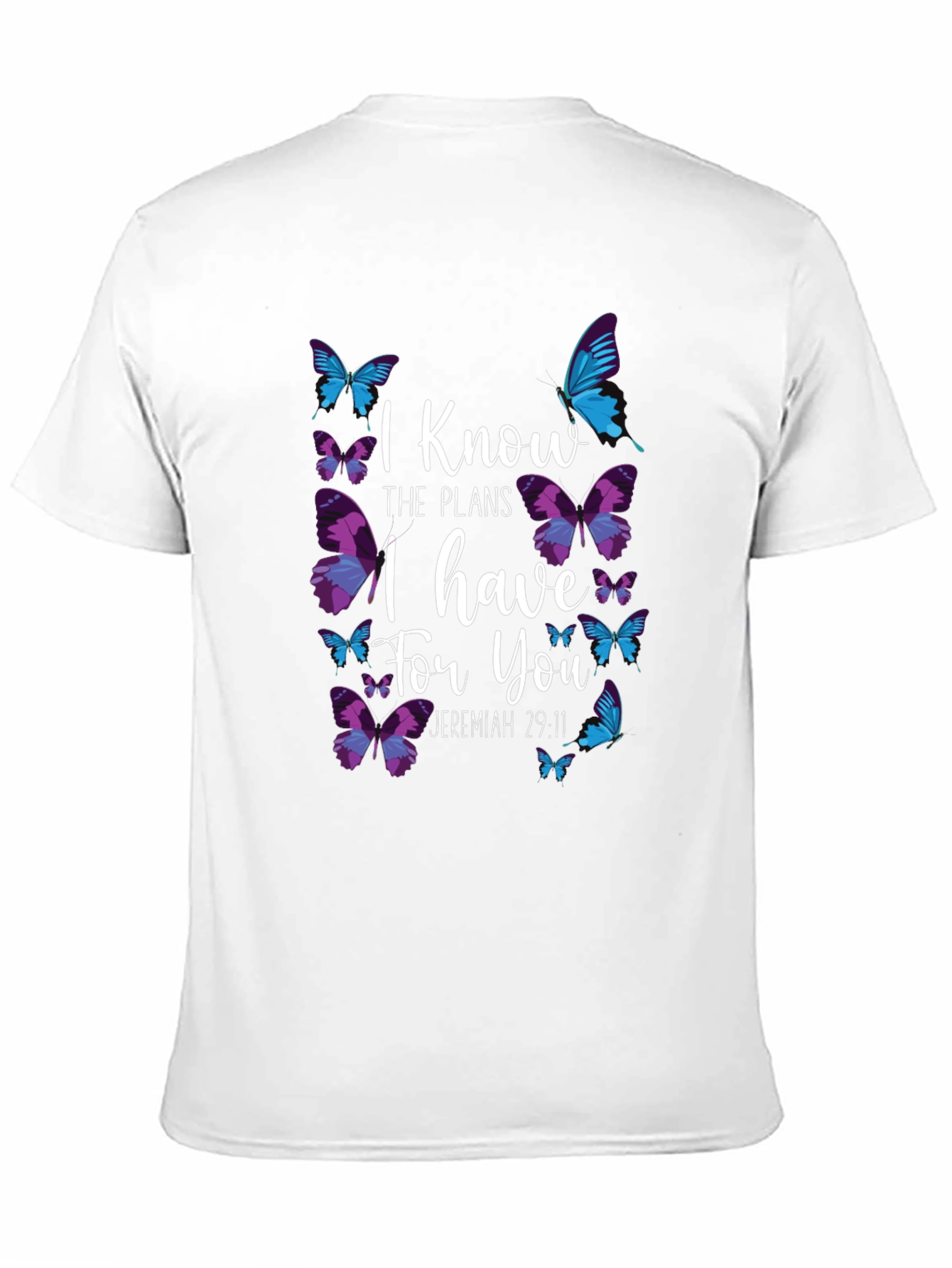 Black Butterfly Jeremiah 29:11 T-Shirt view 11