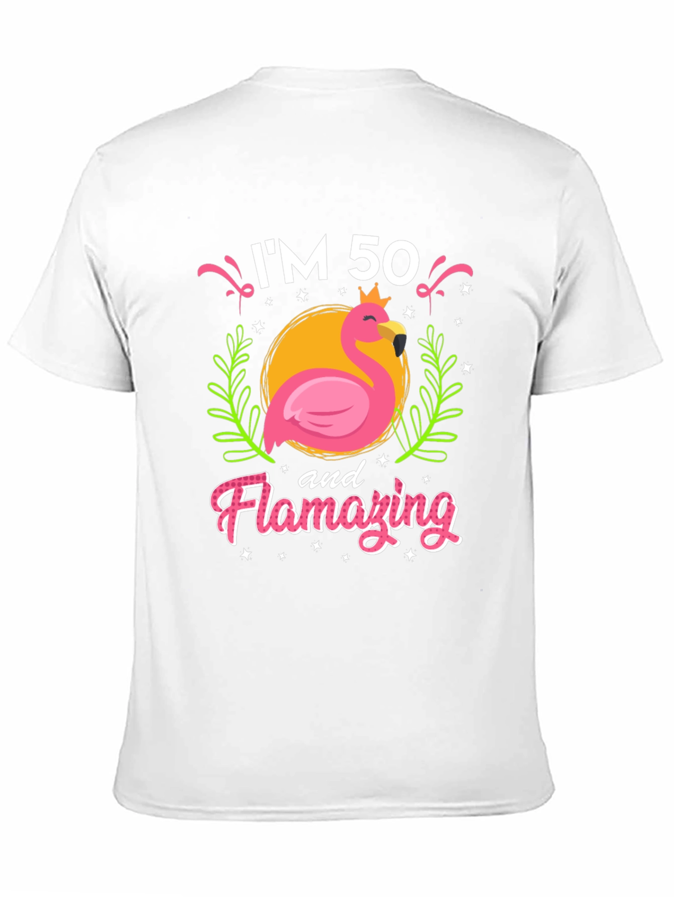 Black I'm 50 and Flamazing T-Shirt view 11