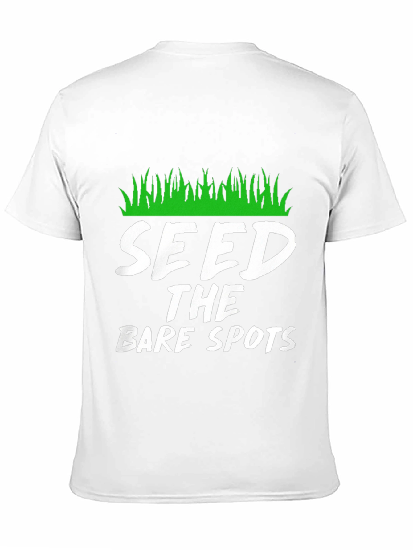 Black Seed the Bare Spots Funny Lawn Care T-Shirt view 11