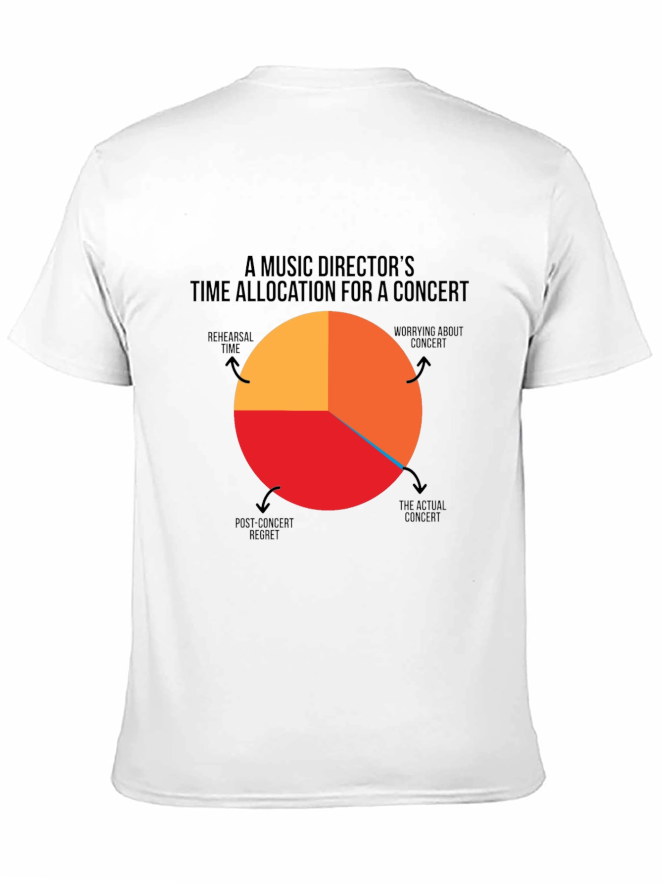 Black Music Director Concert Pie Chart T-Shirt view 11