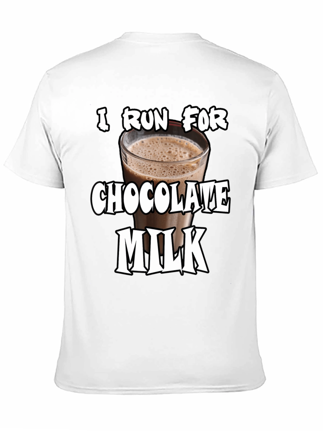 Black I Run For Chocolate Milk T-Shirt - Funny Workout Tee view 11