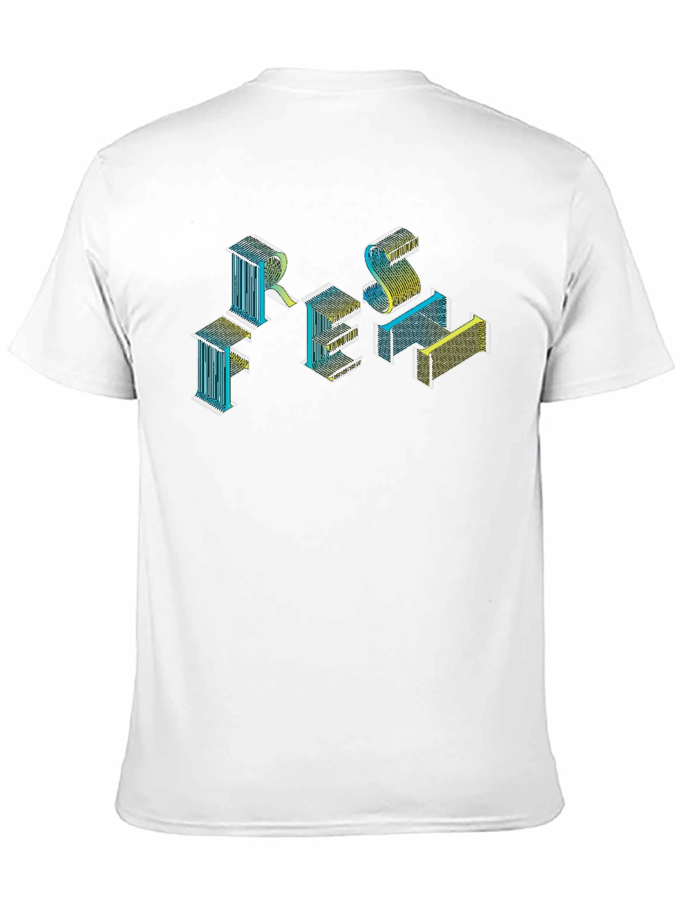 Black Abstract Isometric Graphic Tee - Black view 11